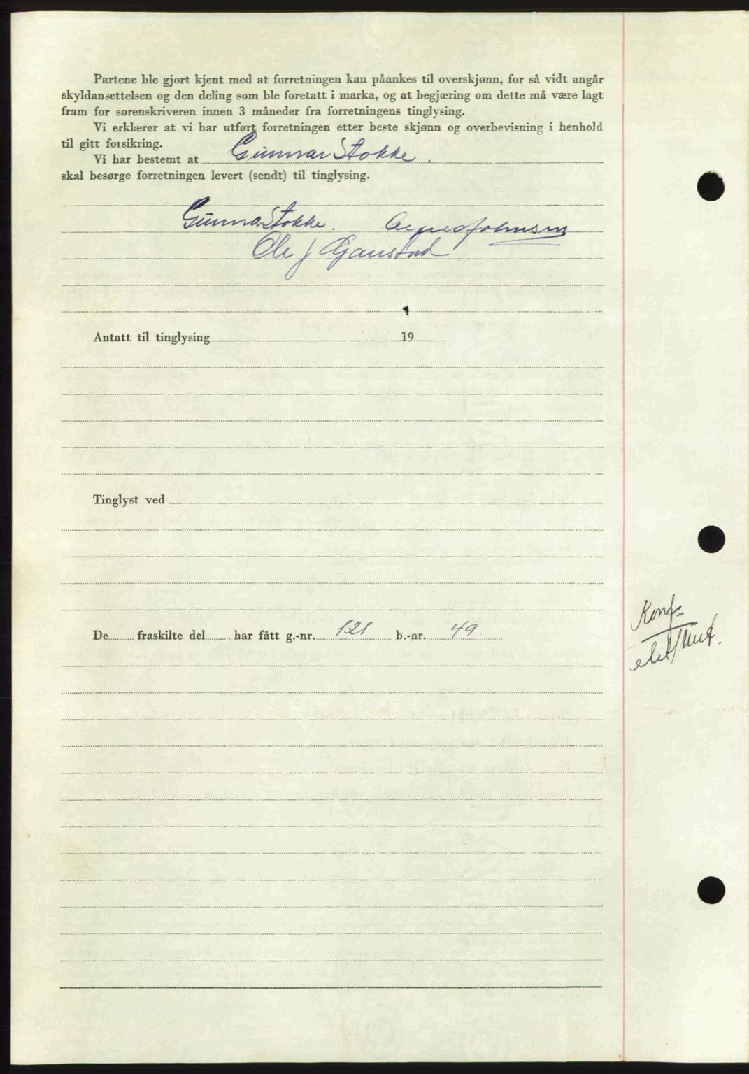 Nordmøre sorenskriveri, AV/SAT-A-4132/1/2/2Ca: Mortgage book no. A116, 1950-1950, Diary no: : 2850/1950