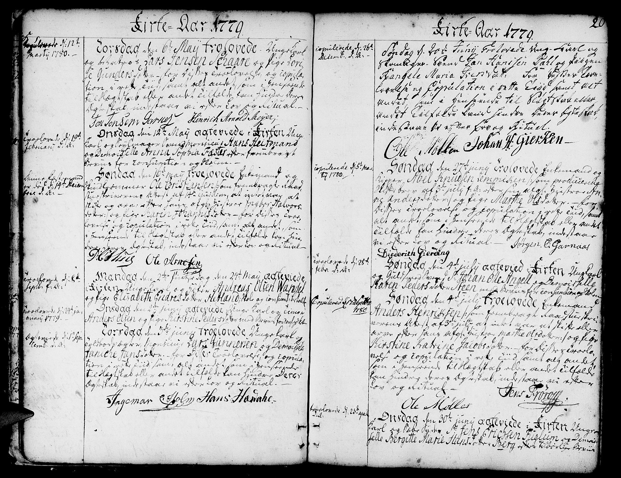 Nykirken Sokneprestembete, AV/SAB-A-77101/H/Haa/L0008: Parish register (official) no. A 8, 1776-1814, p. 20