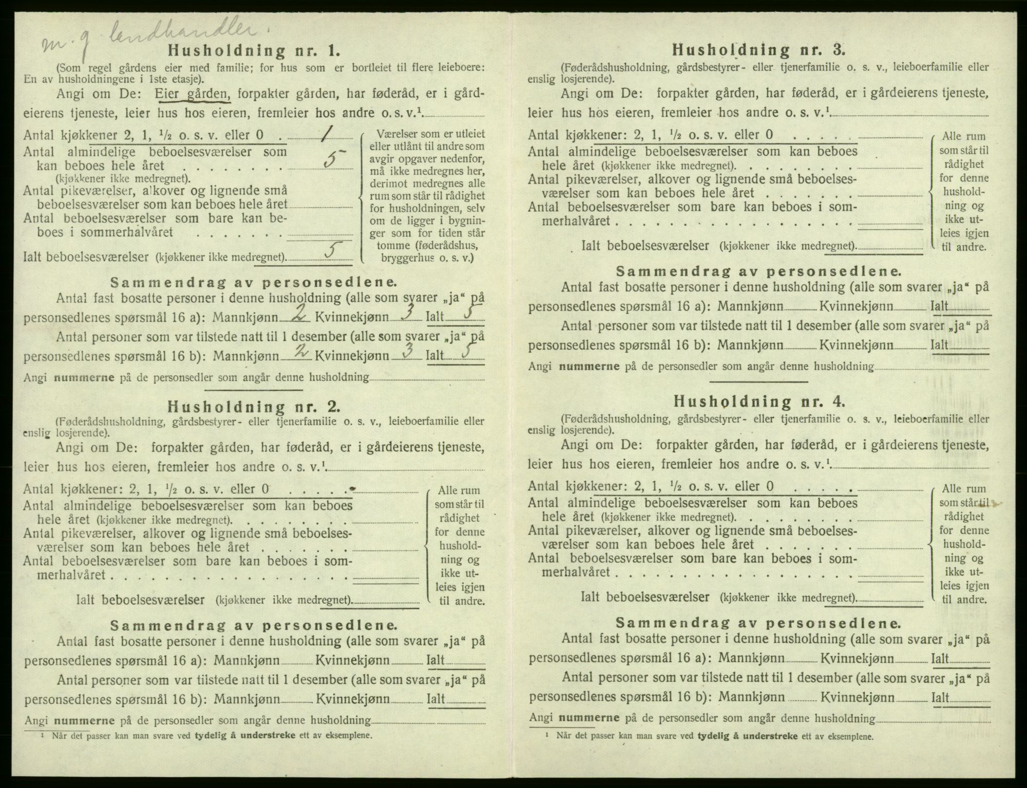 SAB, 1920 census for Stord, 1920, p. 770