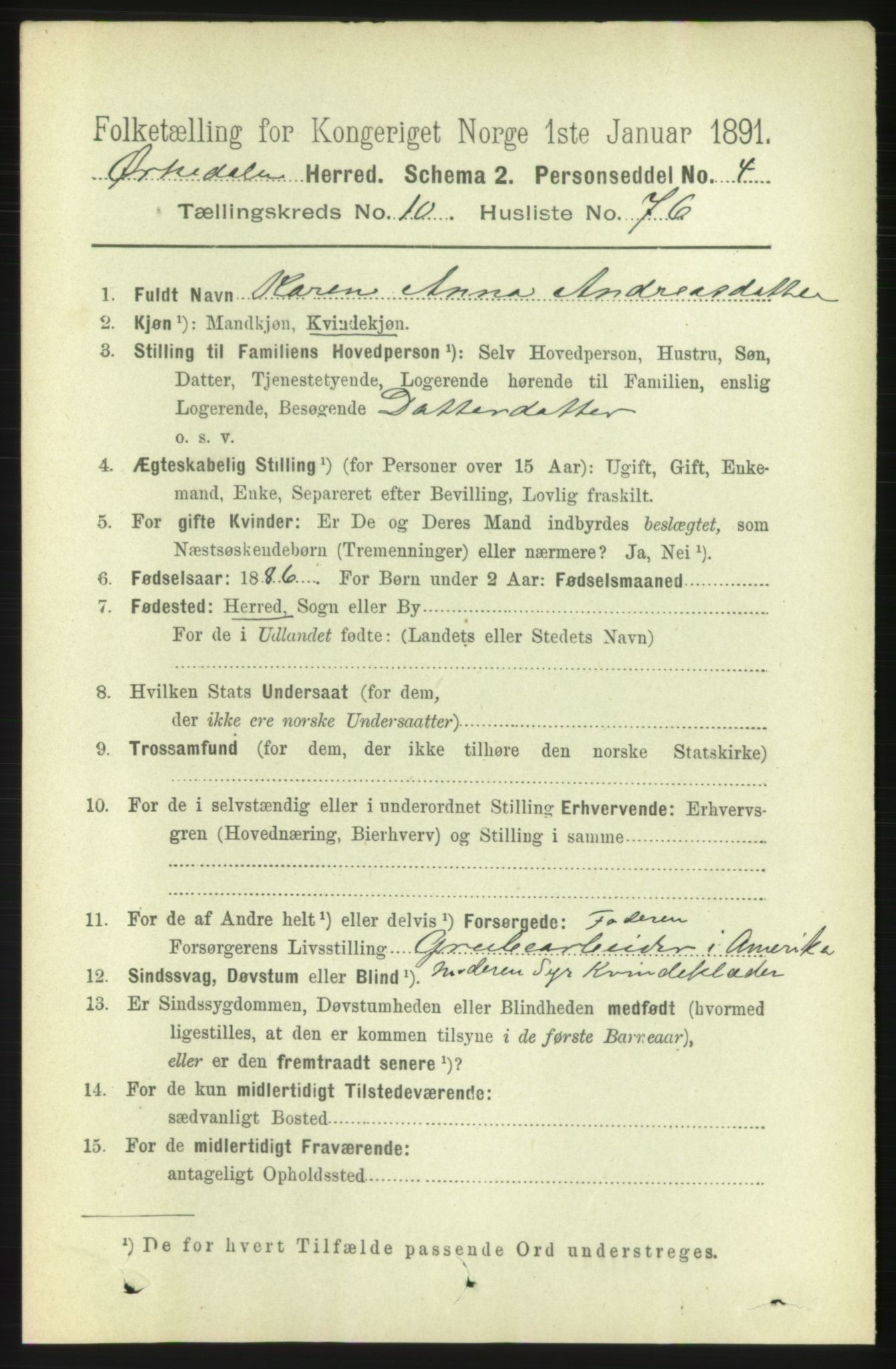 RA, 1891 census for 1638 Orkdal, 1891, p. 5071