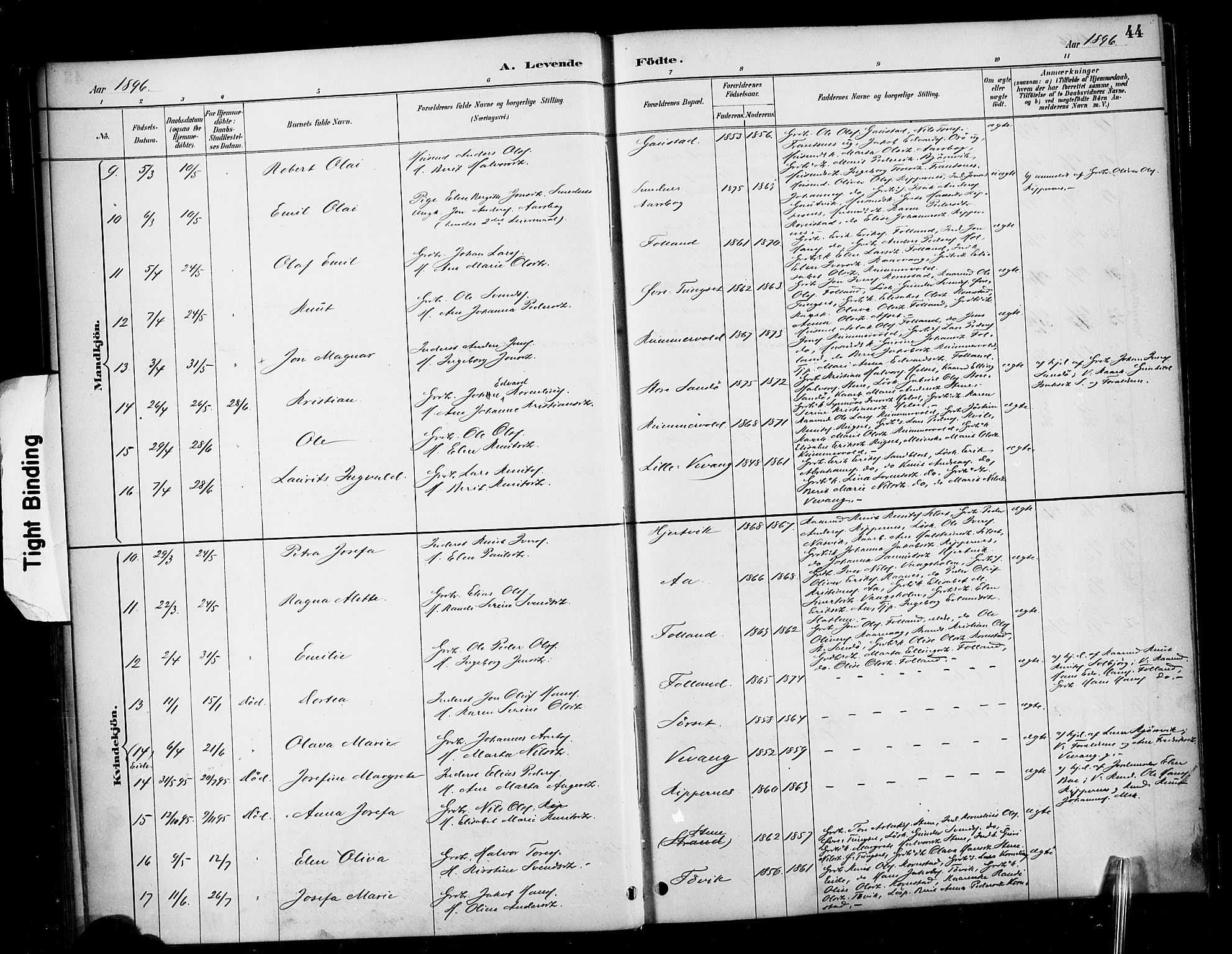 Ministerialprotokoller, klokkerbøker og fødselsregistre - Møre og Romsdal, AV/SAT-A-1454/570/L0832: Parish register (official) no. 570A06, 1885-1900, p. 44