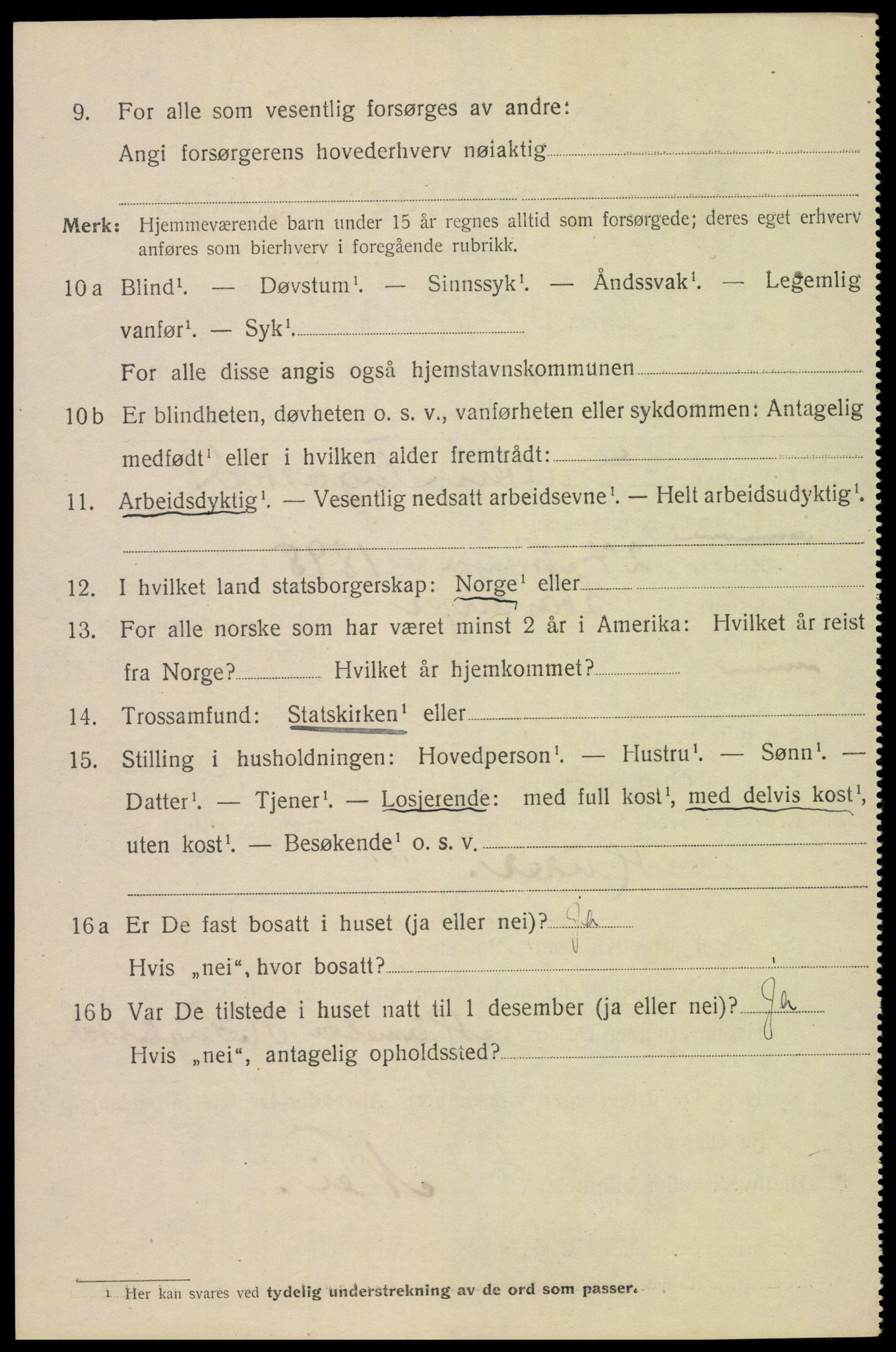 SAK, 1920 census for Flekkefjord, 1920, p. 2103
