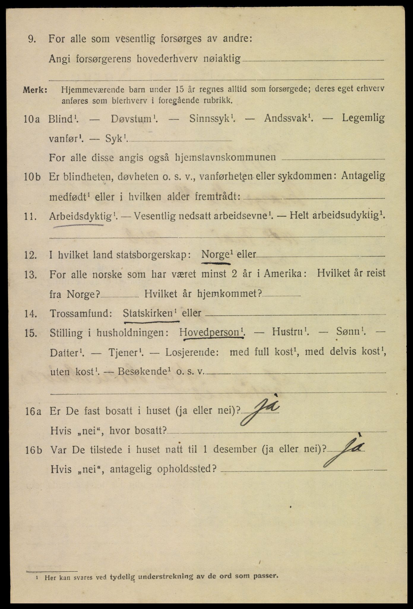 SAH, 1920 census for Hamar, 1920, p. 12056
