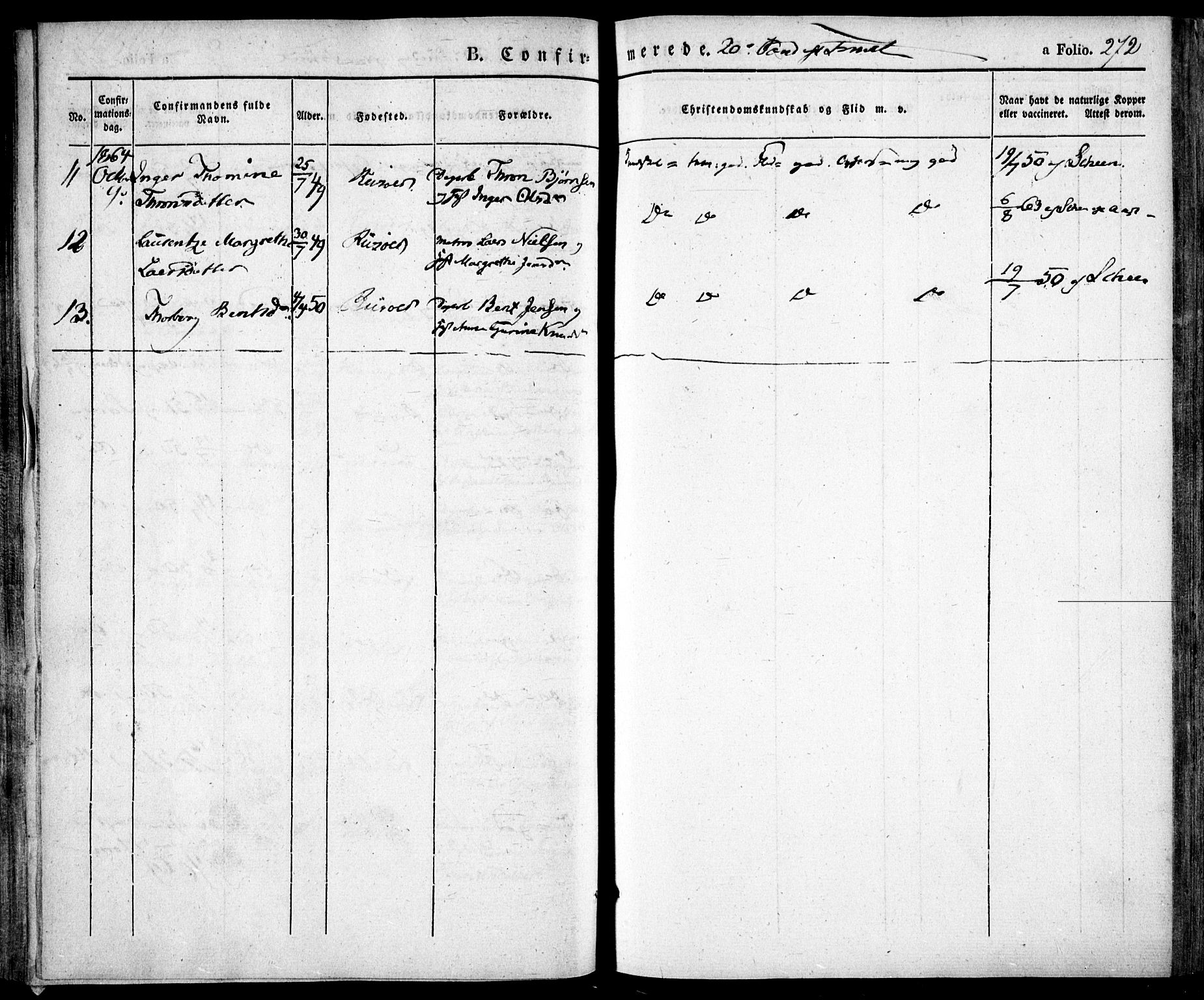 Risør sokneprestkontor, SAK/1111-0035/F/Fa/L0003: Parish register (official) no. A 3, 1838-1864, p. 272