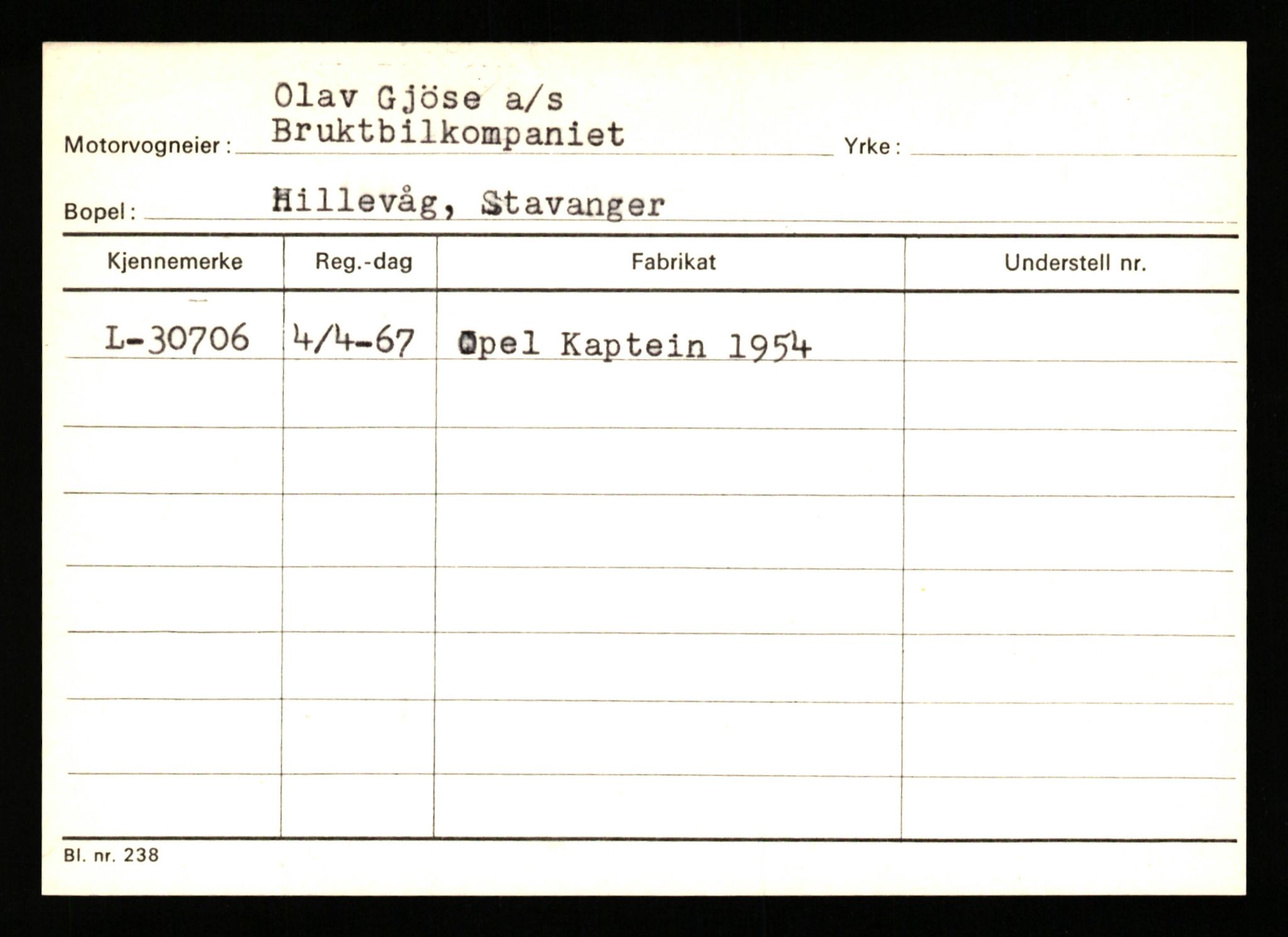 Stavanger trafikkstasjon, AV/SAST-A-101942/0/G/L0005: Registreringsnummer: 23000 - 34245, 1930-1971, p. 2377