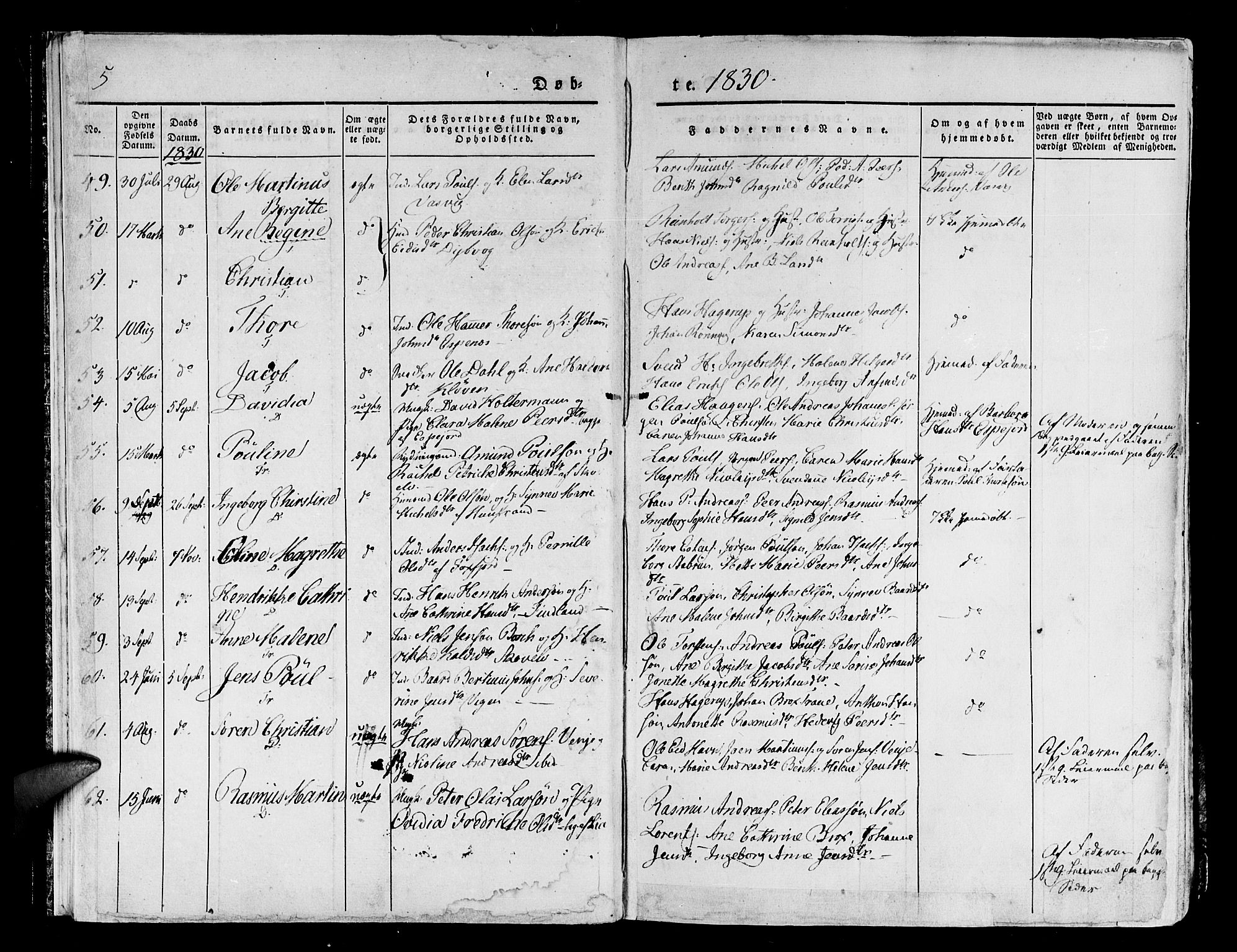 Tranøy sokneprestkontor, SATØ/S-1313/I/Ia/Iaa/L0005kirke: Parish register (official) no. 5, 1829-1844, p. 5