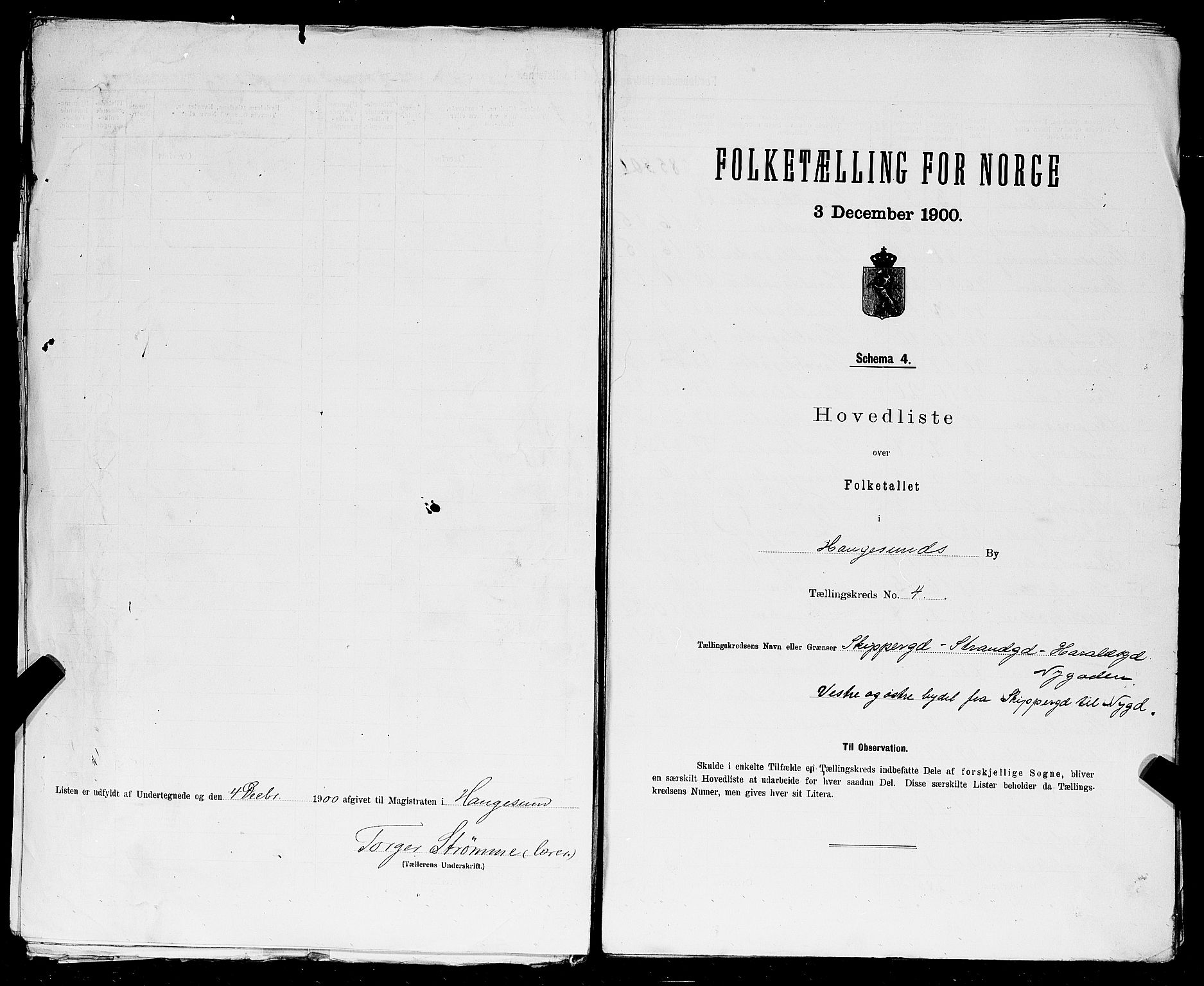 SAST, 1900 census for Haugesund, 1900, p. 74