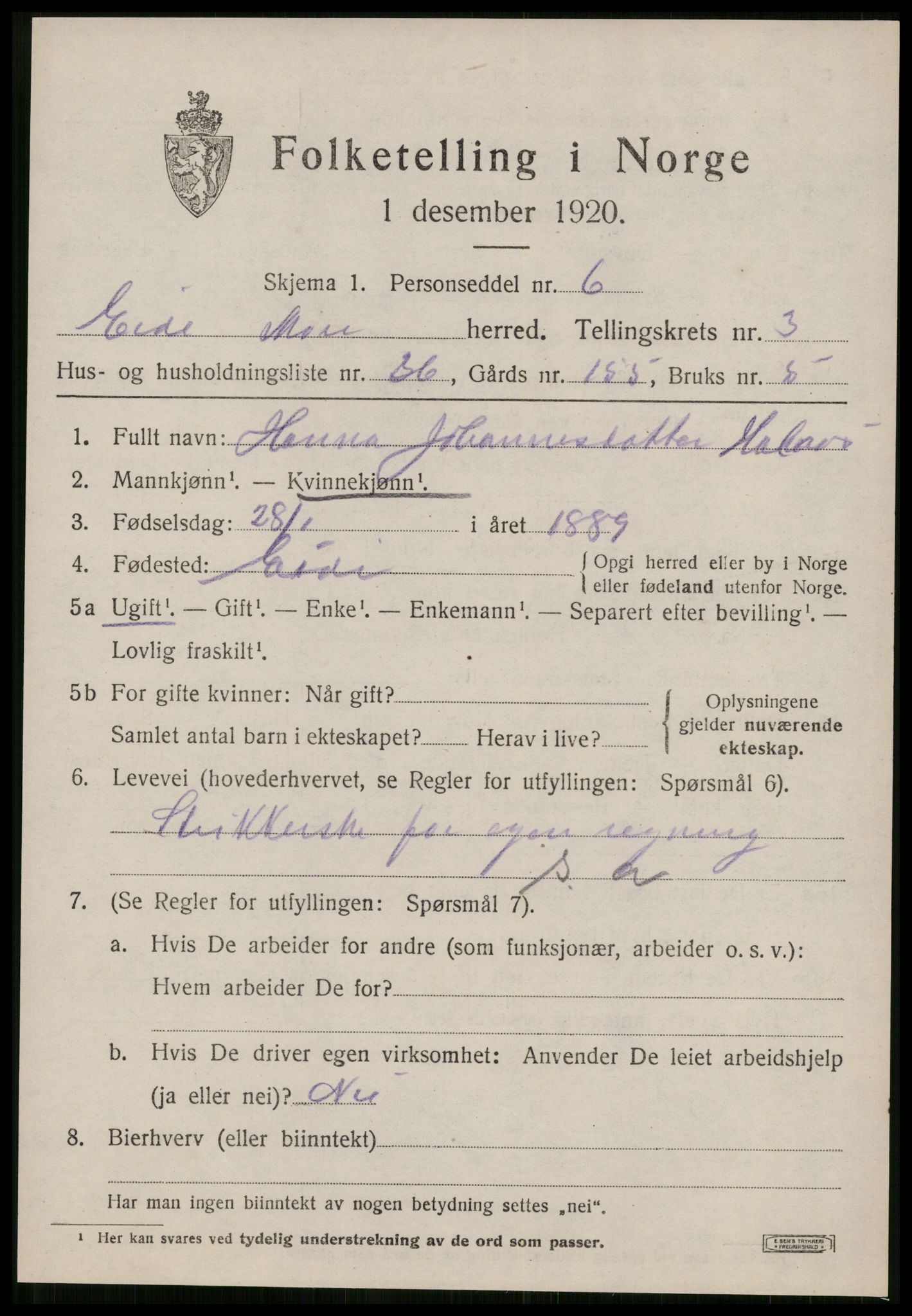 SAT, 1920 census for Eid (MR), 1920, p. 1906