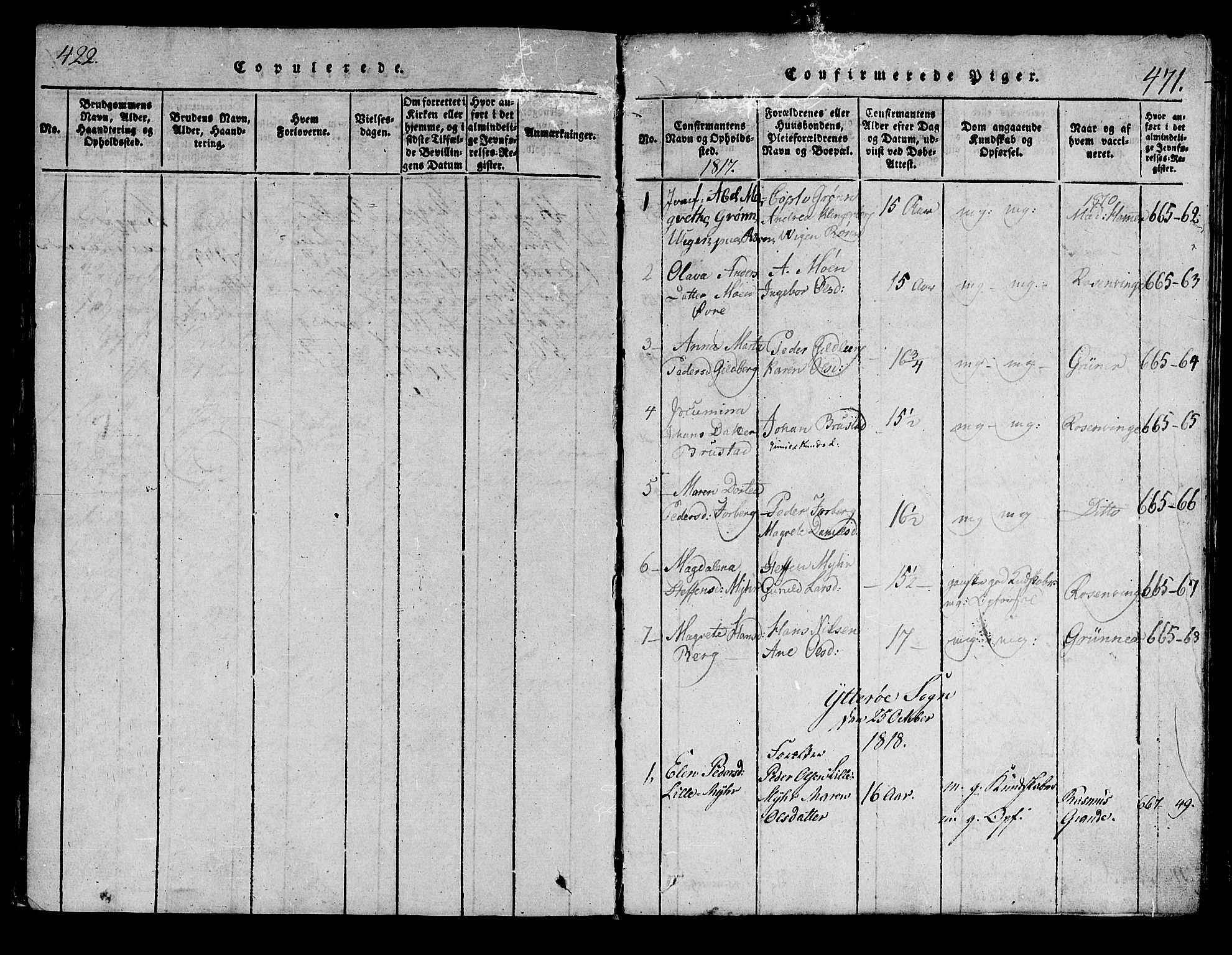 Ministerialprotokoller, klokkerbøker og fødselsregistre - Nord-Trøndelag, SAT/A-1458/722/L0217: Parish register (official) no. 722A04, 1817-1842, p. 422-471