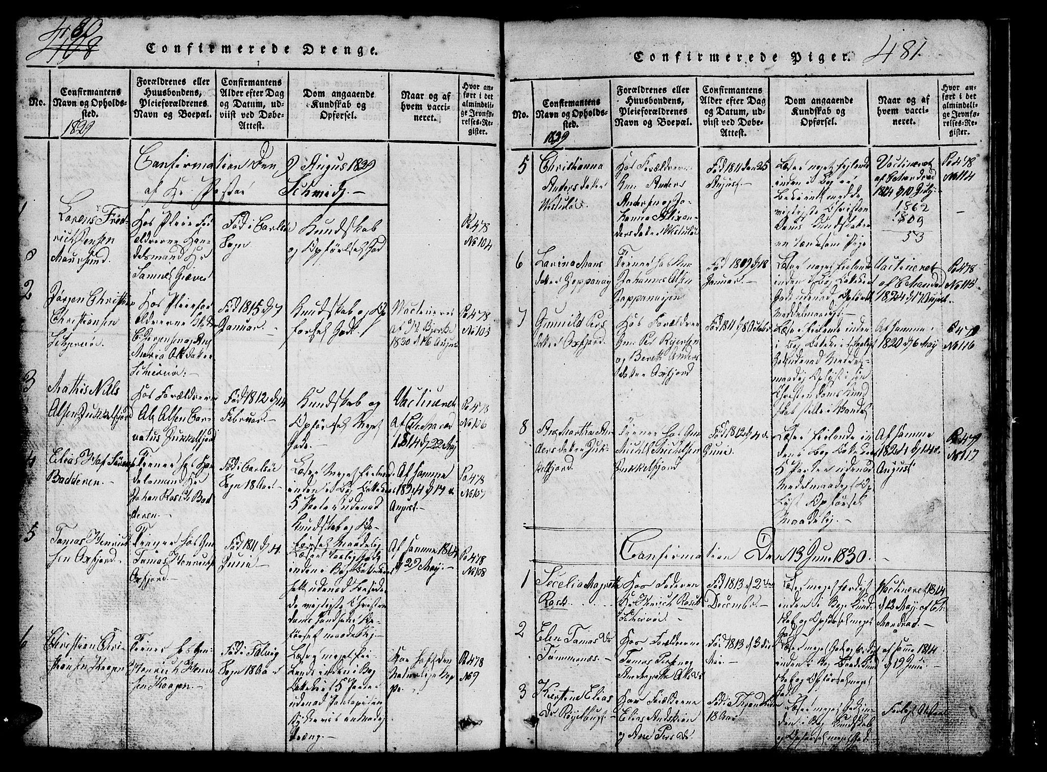 Skjervøy sokneprestkontor, AV/SATØ-S-1300/H/Ha/Hab/L0001klokker: Parish register (copy) no. 1, 1825-1838, p. 480-481