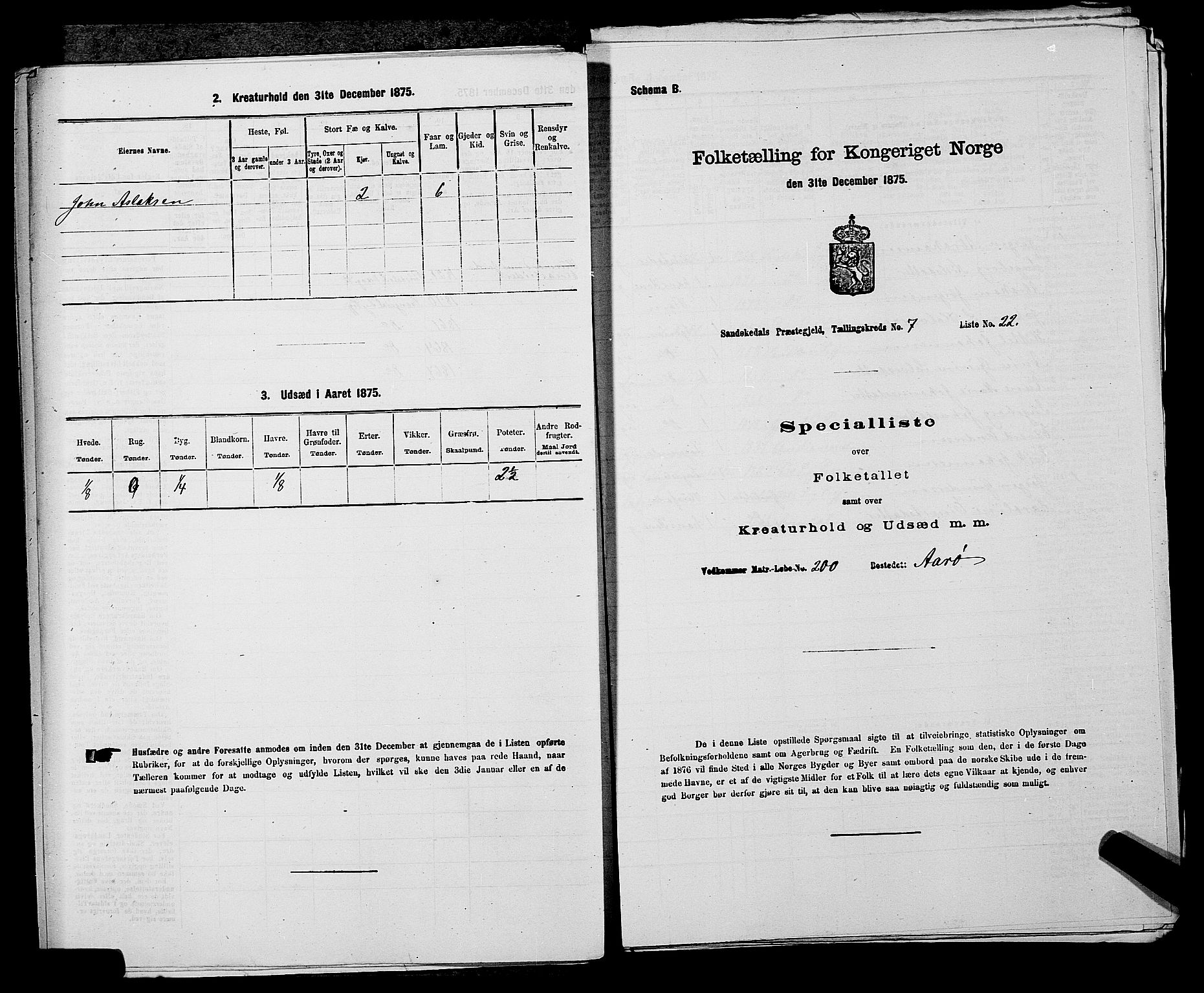 SAKO, 1875 census for 0816P Sannidal, 1875, p. 589