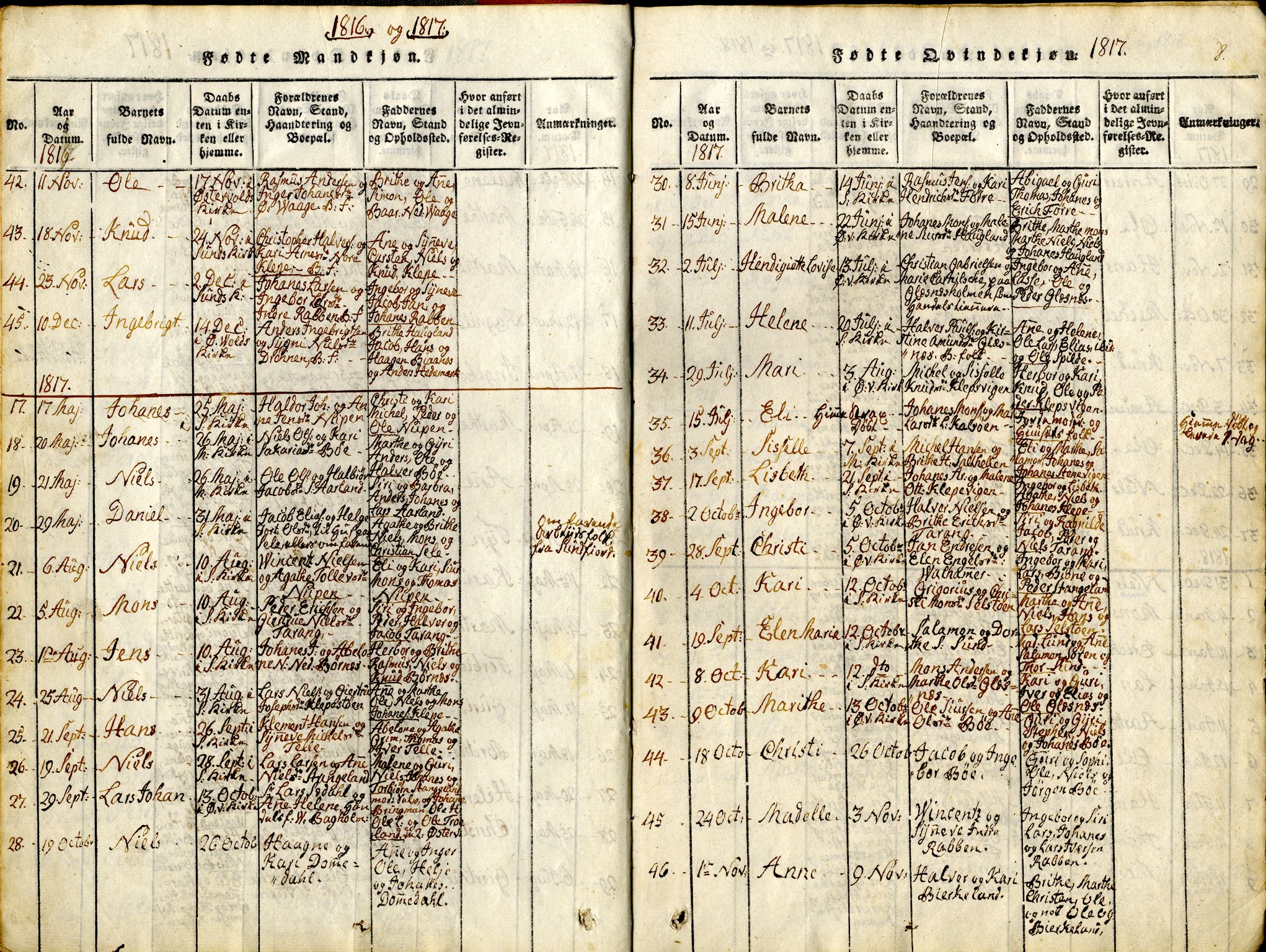 Sund sokneprestembete, AV/SAB-A-99930: Parish register (official) no. A 11, 1814-1825, p. 8