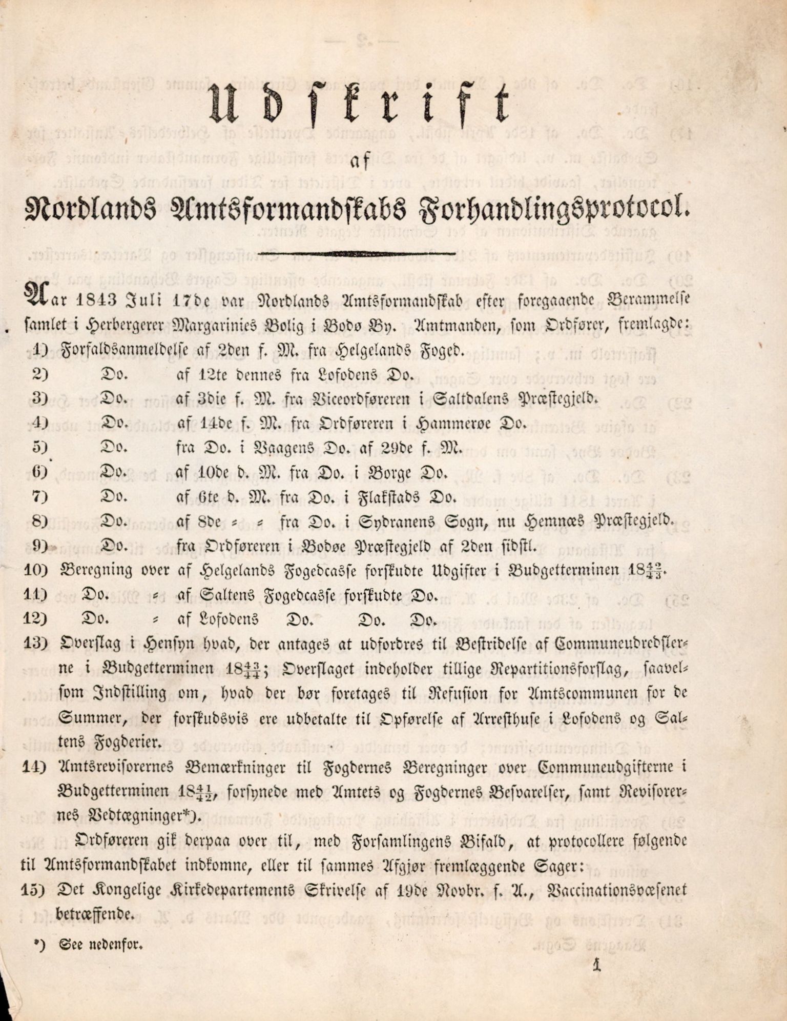 Nordland Fylkeskommune. Fylkestinget, AIN/NFK-17/176/A/Ac/L0002: Fylkestingsforhandlinger 1839-1848, 1839-1848