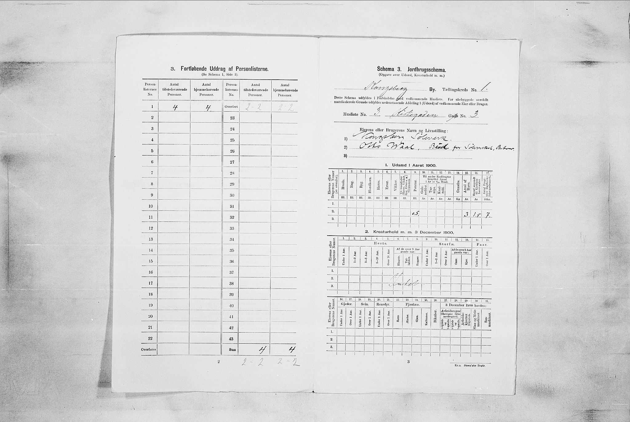 RA, 1900 census for Kongsberg, 1900, p. 57