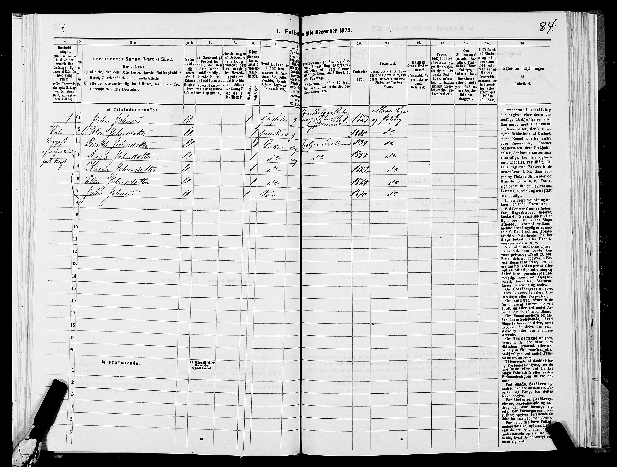 SATØ, 1875 census for 2018P Måsøy, 1875, p. 1084