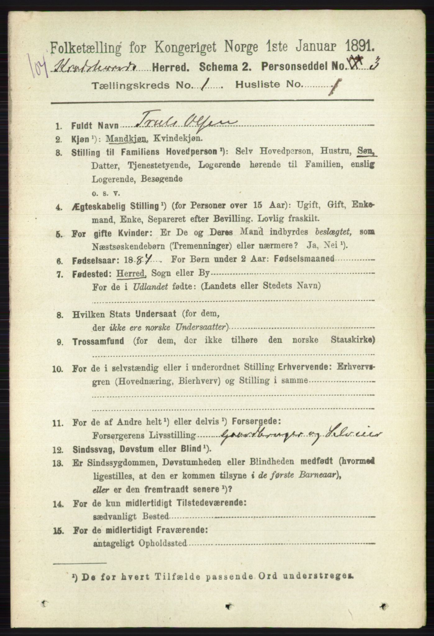 RA, 1891 census for 0621 Sigdal, 1891, p. 4978