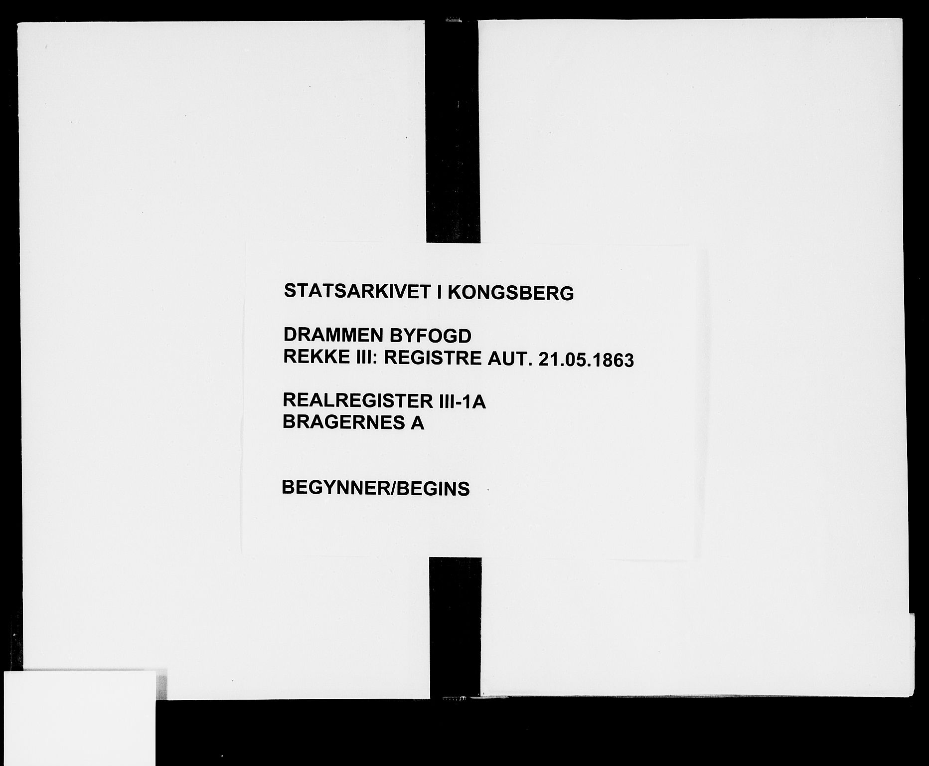 Drammen byfogd, SAKO/A-222/G/Gb/Gbc/L0001a: Mortgage register no. III 1a