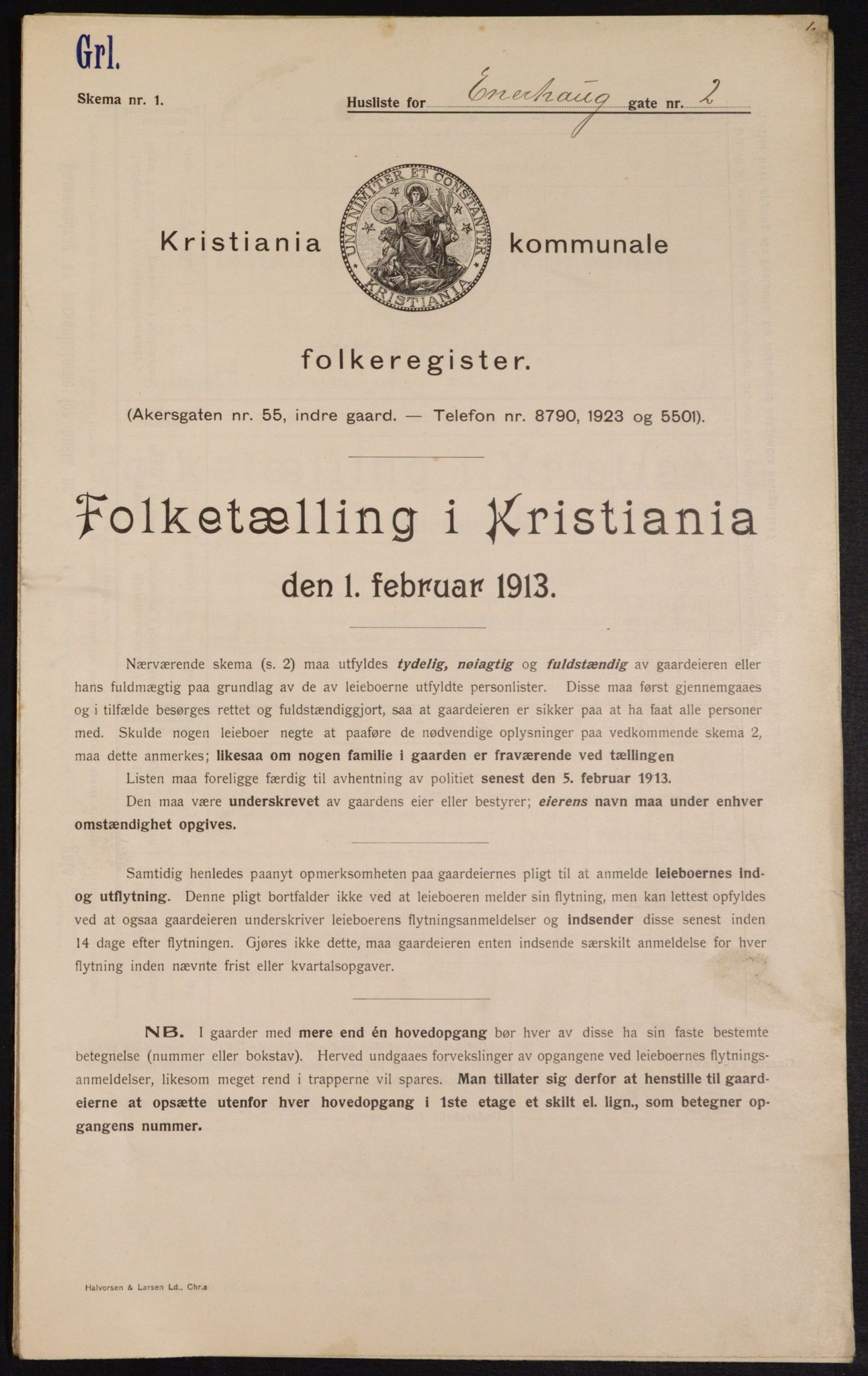 OBA, Municipal Census 1913 for Kristiania, 1913, p. 21602