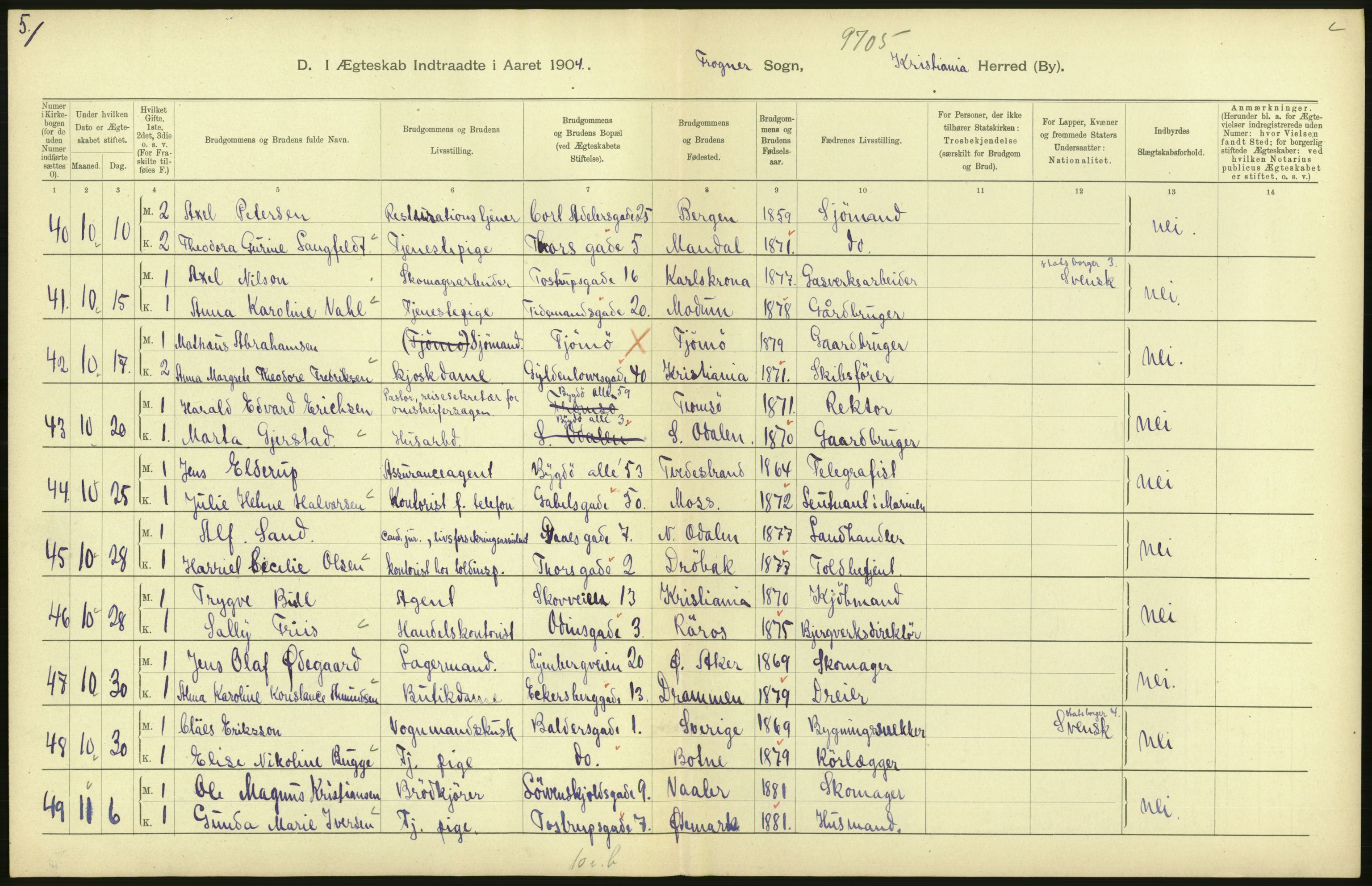 Statistisk sentralbyrå, Sosiodemografiske emner, Befolkning, RA/S-2228/D/Df/Dfa/Dfab/L0004: Kristiania: Gifte, døde, 1904, p. 222