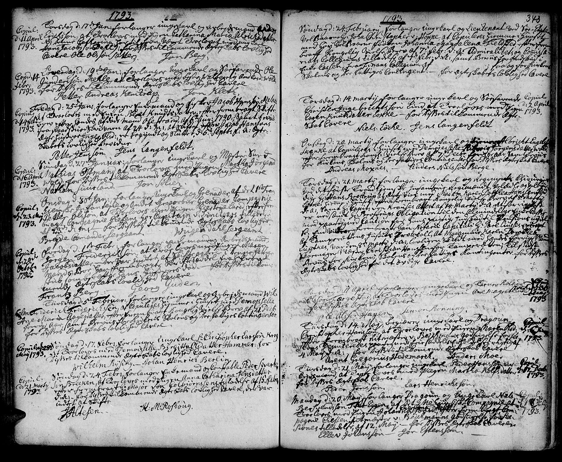 Ministerialprotokoller, klokkerbøker og fødselsregistre - Sør-Trøndelag, SAT/A-1456/601/L0038: Parish register (official) no. 601A06, 1766-1877, p. 343