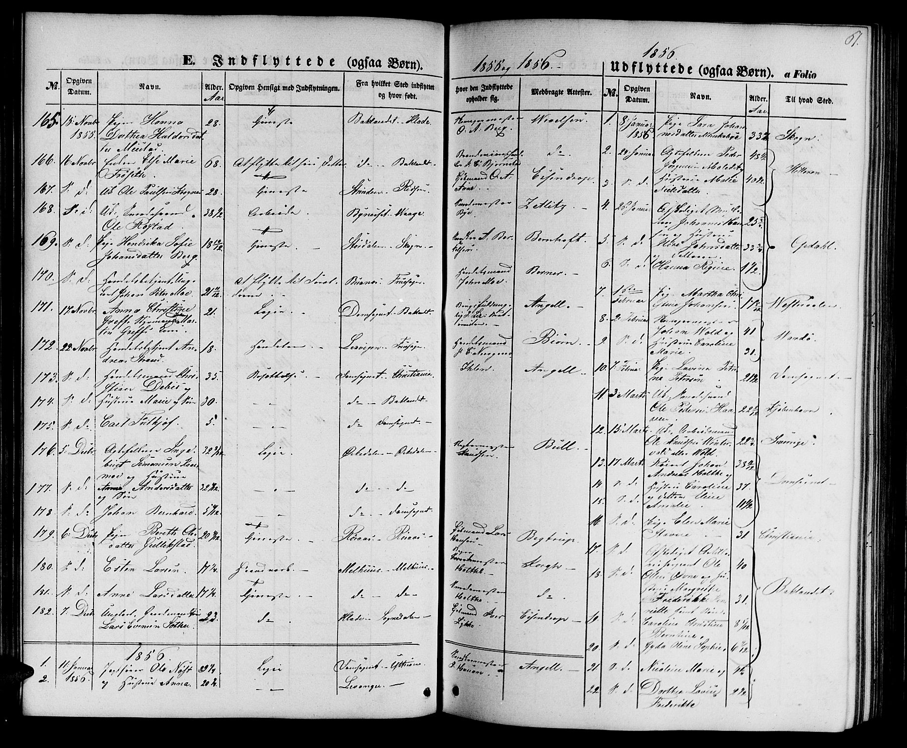 Ministerialprotokoller, klokkerbøker og fødselsregistre - Sør-Trøndelag, SAT/A-1456/602/L0113: Parish register (official) no. 602A11, 1849-1861, p. 61
