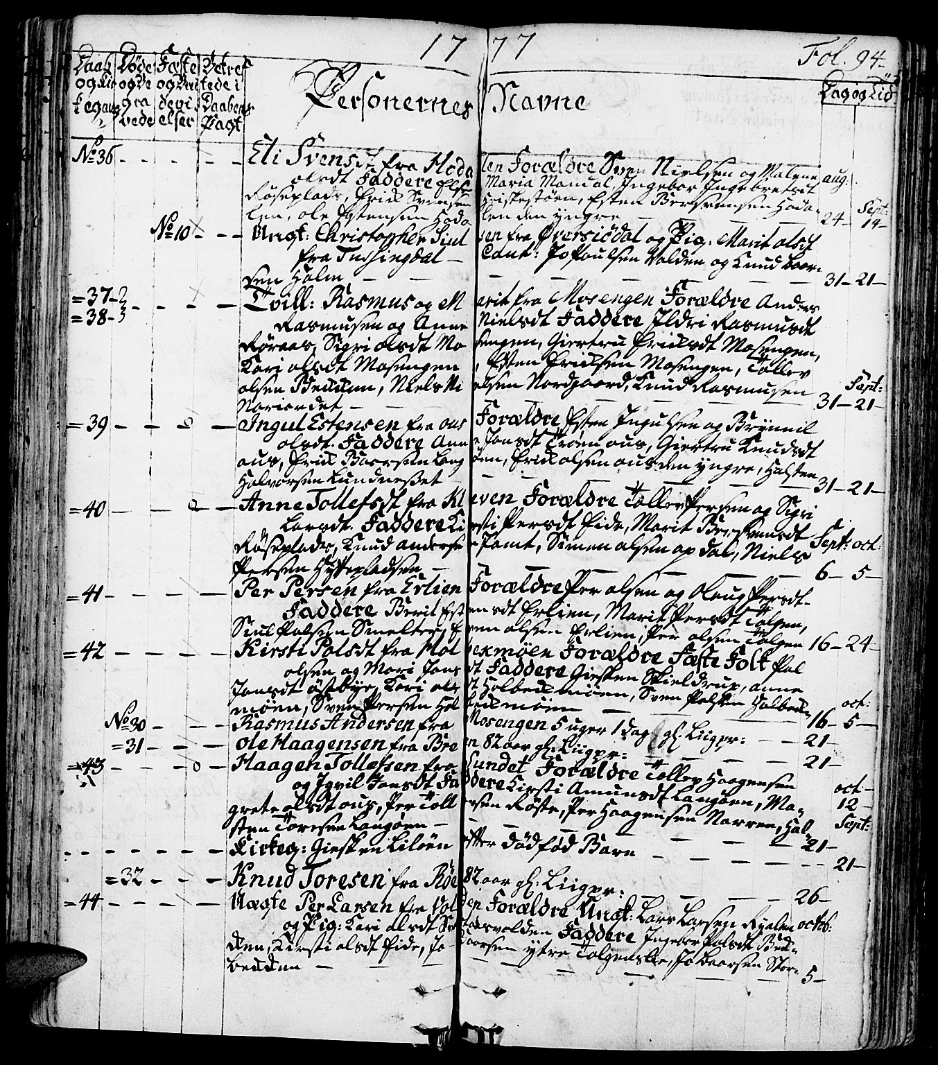 Tolga prestekontor, AV/SAH-PREST-062/K/L0002: Parish register (official) no. 2, 1768-1786, p. 94