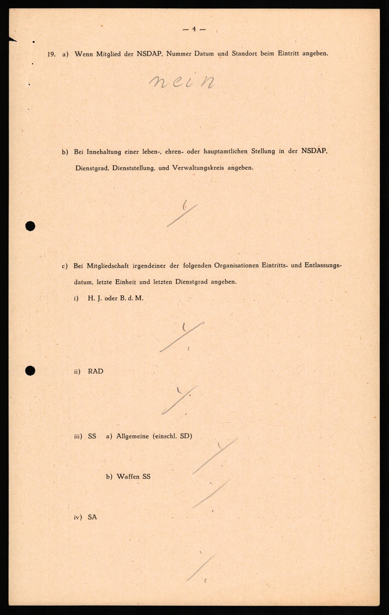 Forsvaret, Forsvarets overkommando II, RA/RAFA-3915/D/Db/L0027: CI Questionaires. Tyske okkupasjonsstyrker i Norge. Tyskere., 1945-1946, p. 346