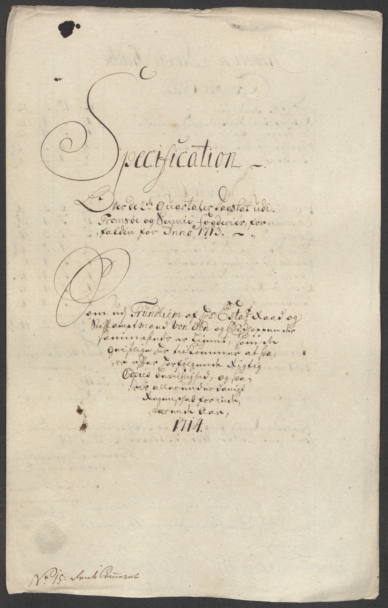 Rentekammeret inntil 1814, Reviderte regnskaper, Fogderegnskap, AV/RA-EA-4092/R68/L4760: Fogderegnskap Senja og Troms, 1714, p. 170