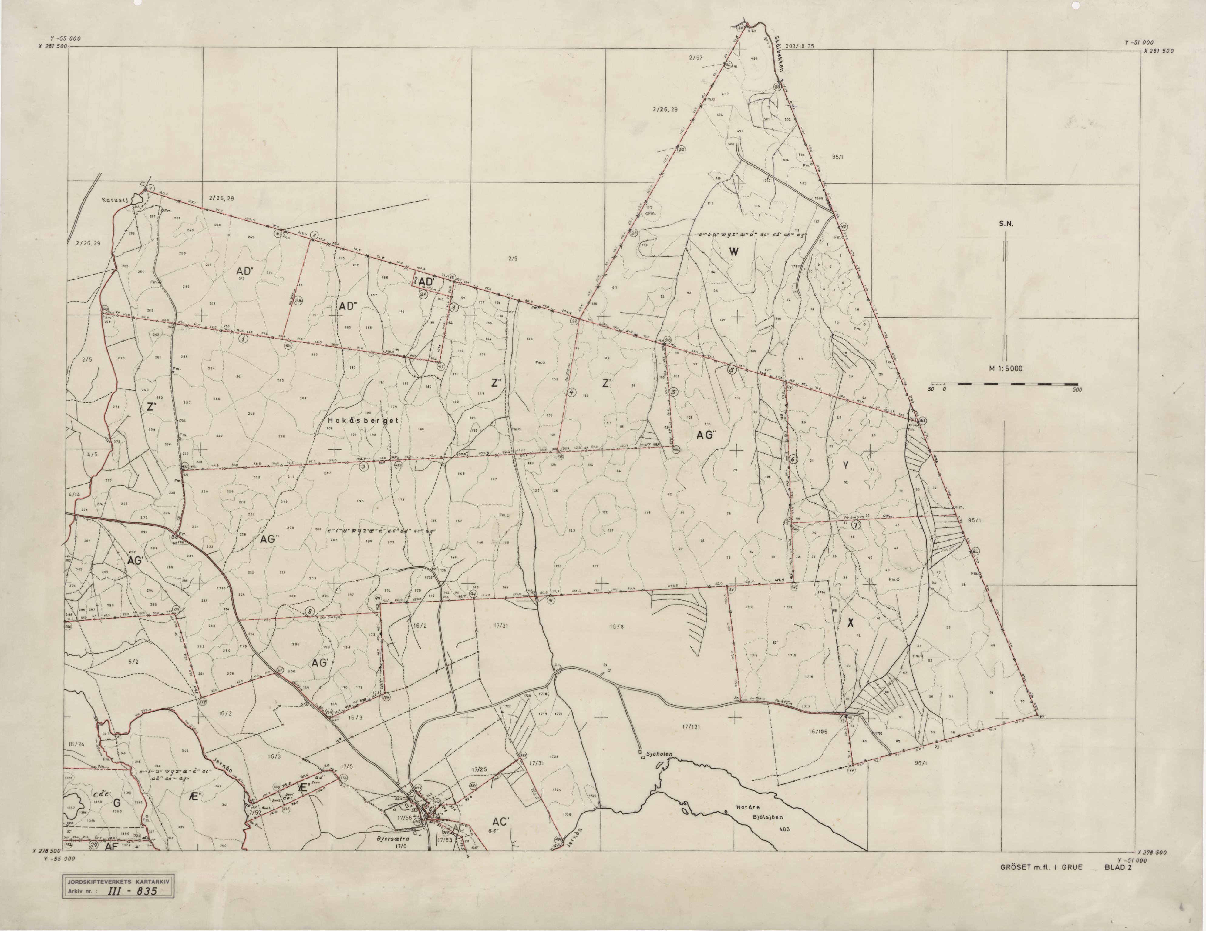 Jordskifteverkets kartarkiv, AV/RA-S-3929/T, 1859-1988, p. 1298