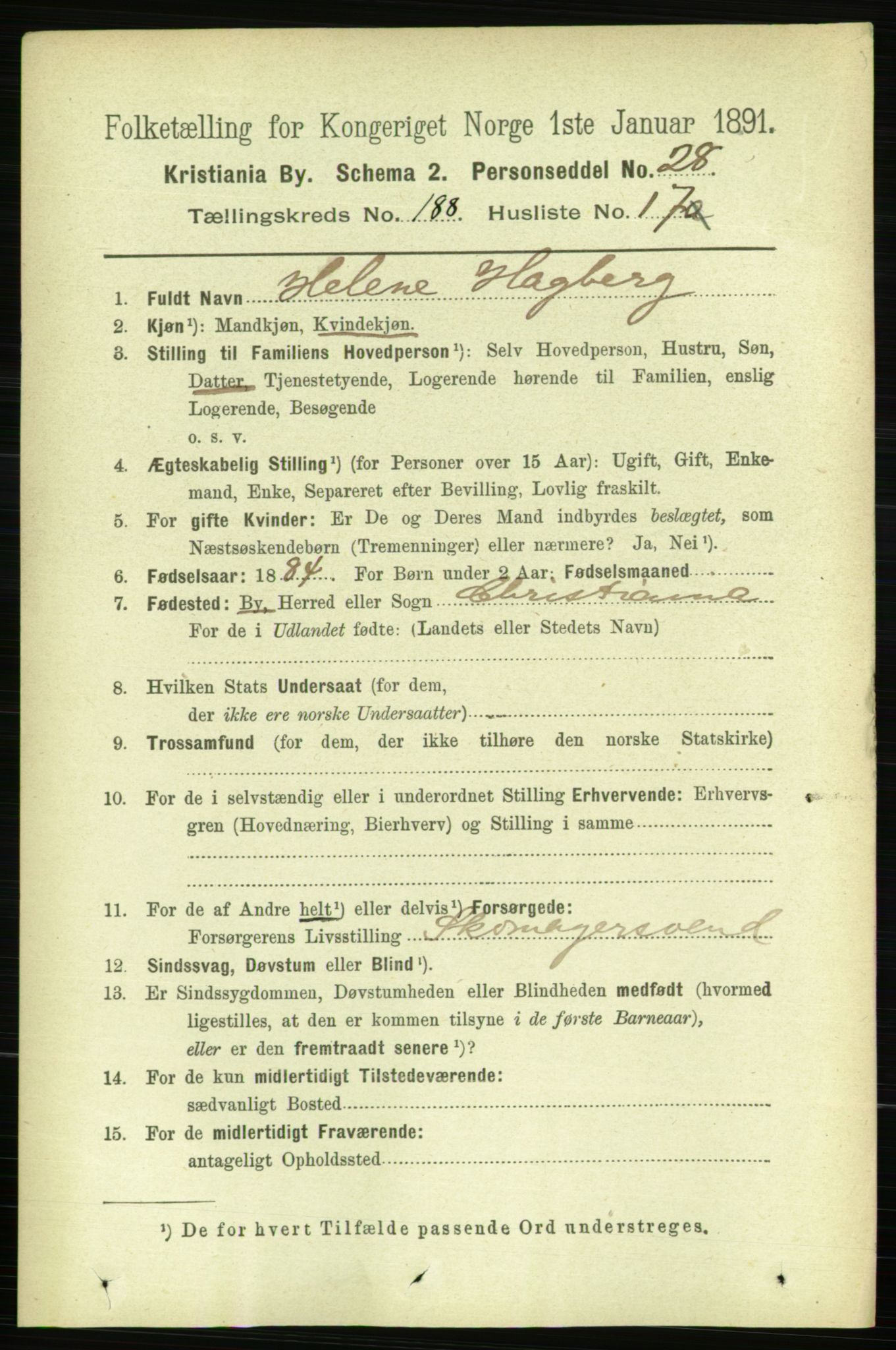 RA, 1891 census for 0301 Kristiania, 1891, p. 112860