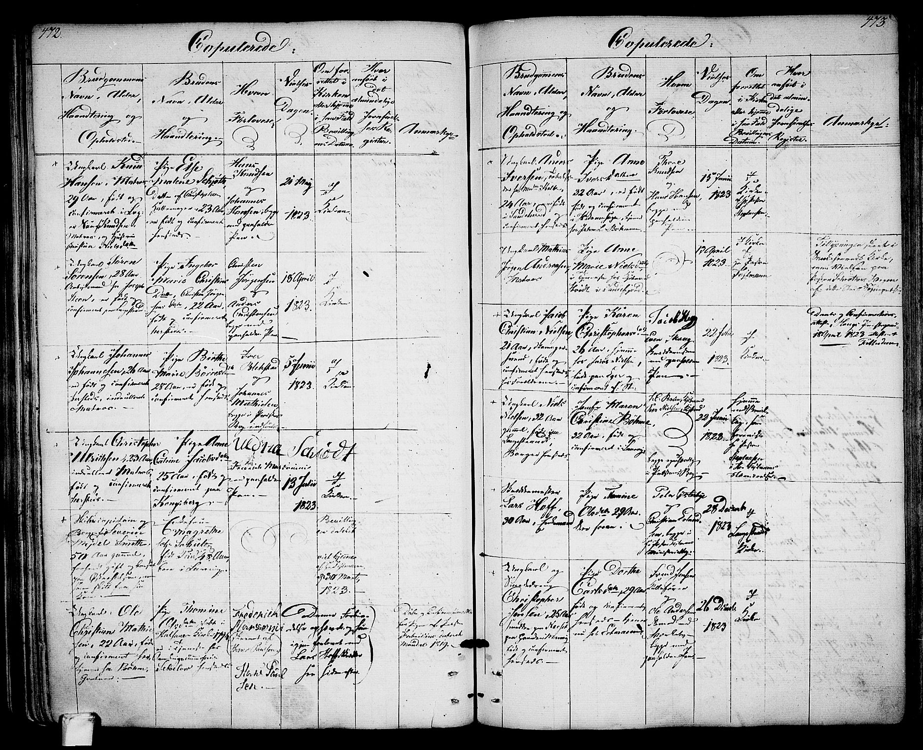 Larvik kirkebøker, AV/SAKO-A-352/G/Ga/L0002: Parish register (copy) no. I 2, 1807-1830, p. 472-473