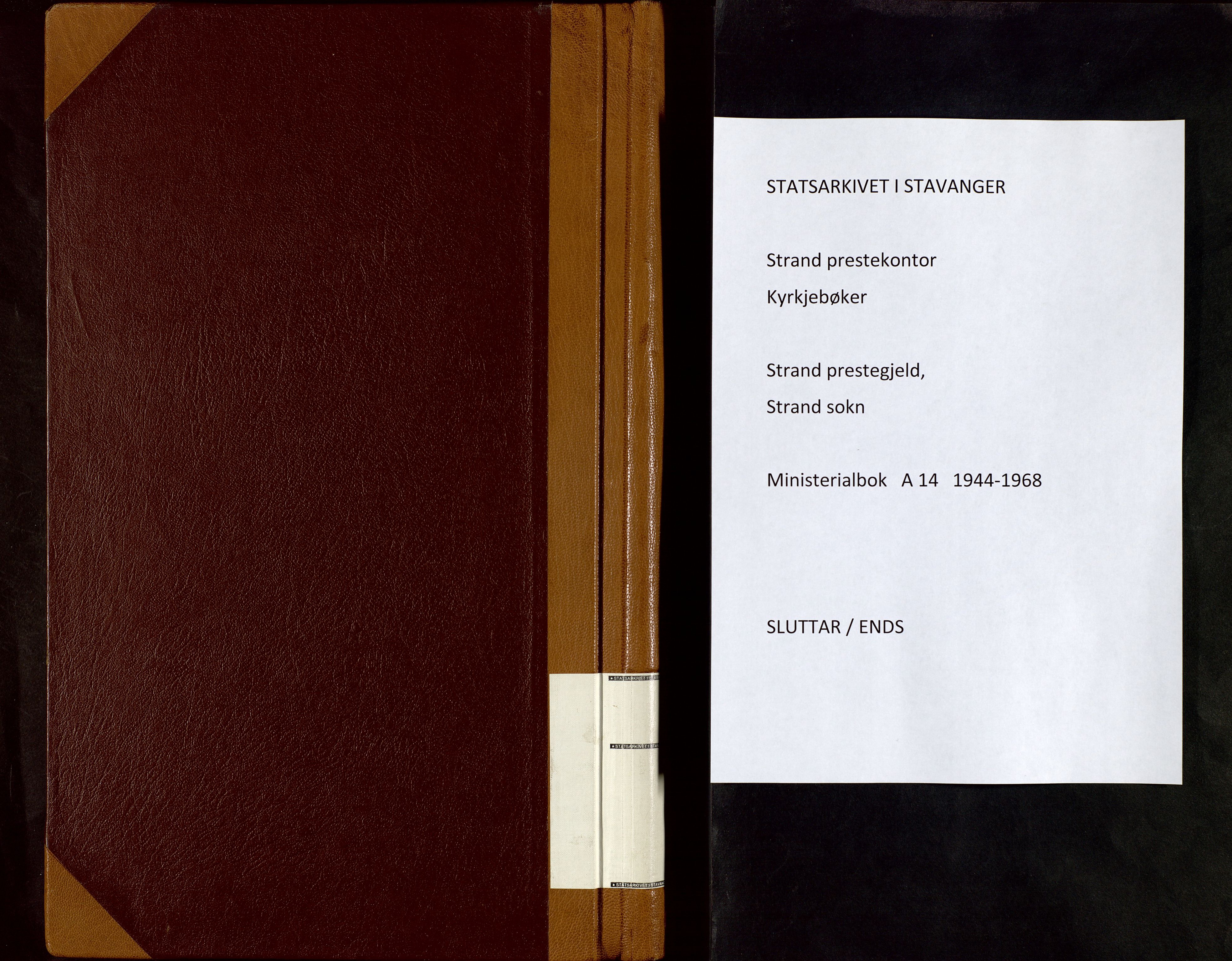 Strand sokneprestkontor, SAST/A-101828/H/Ha/Haa/L0014: Parish register (official) no. A 14, 1944-1968