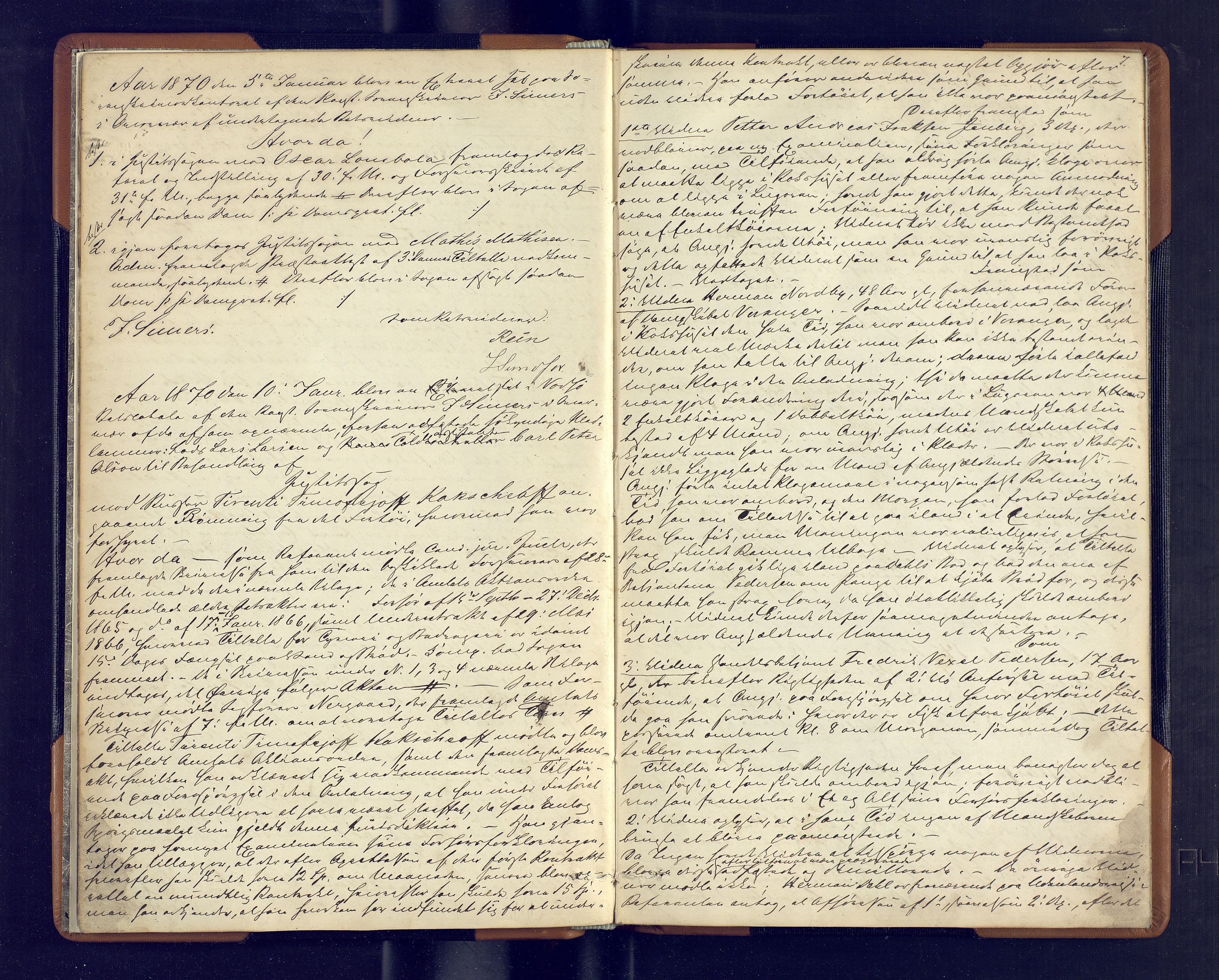 Varanger fogderi-sorenskriveri/Tana og Varanger sorenskriveri, AV/SATØ-S-0059/1/K/Ka/Kab/L0263: Ekstrarettsprotokoller. 2. serie. (F), 1869-1875, p. 6-7