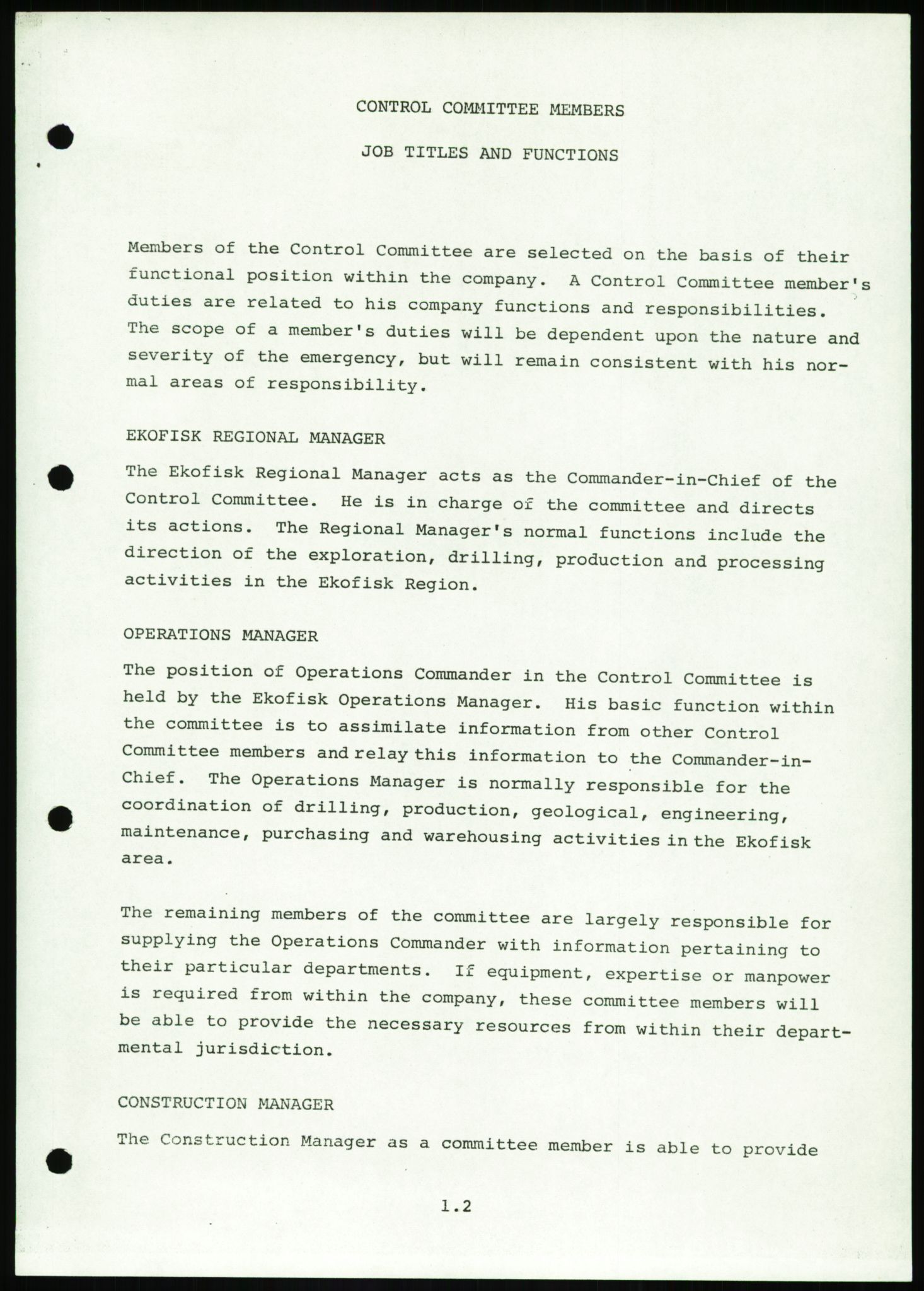 Justisdepartementet, Granskningskommisjonen ved Alexander Kielland-ulykken 27.3.1980, AV/RA-S-1165/D/L0016: O Beredskapsplaner (Doku.liste + O1-O3 av 3), 1980-1981, p. 10