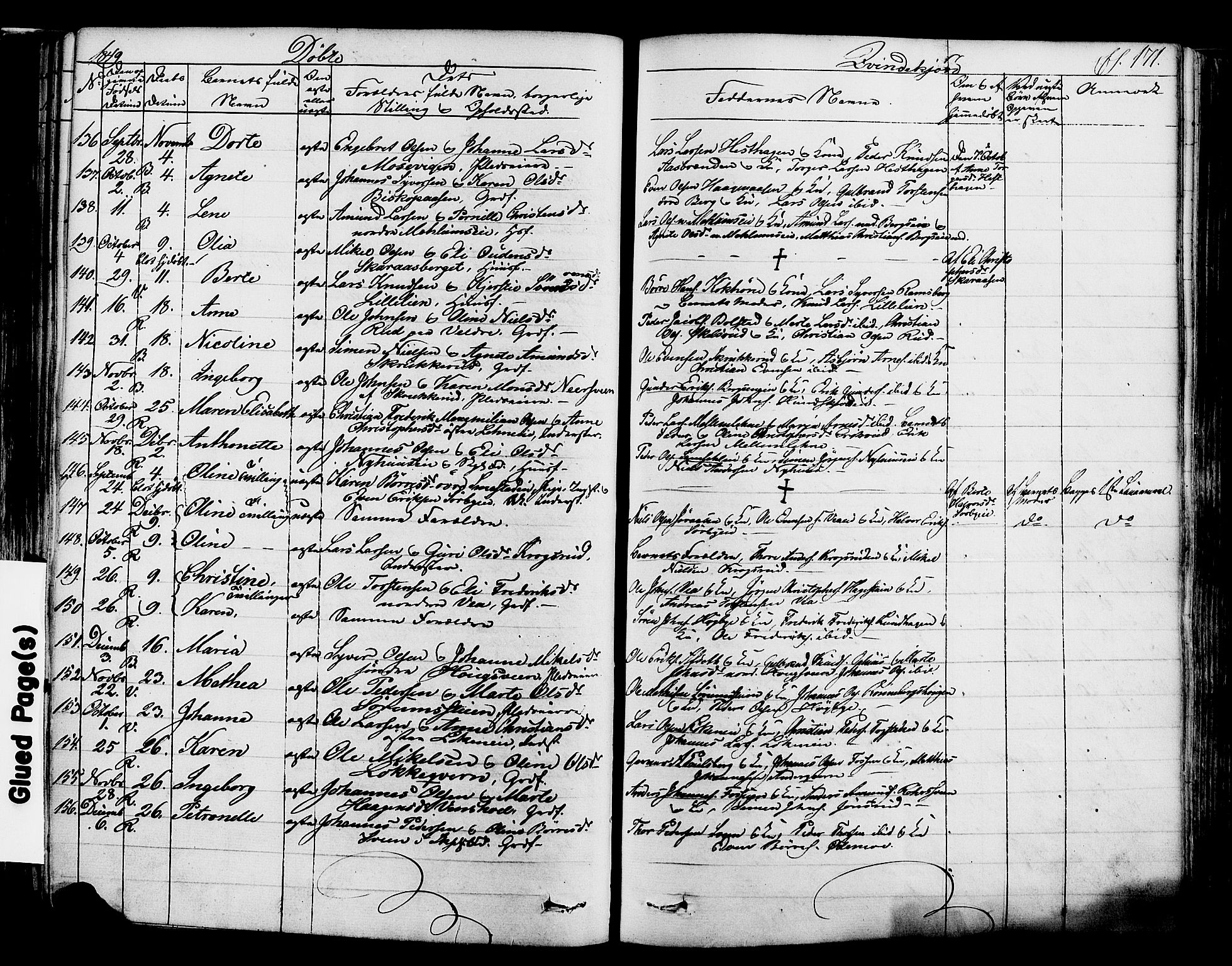 Ringsaker prestekontor, SAH/PREST-014/K/Ka/L0008: Parish register (official) no. 8, 1837-1850, p. 171