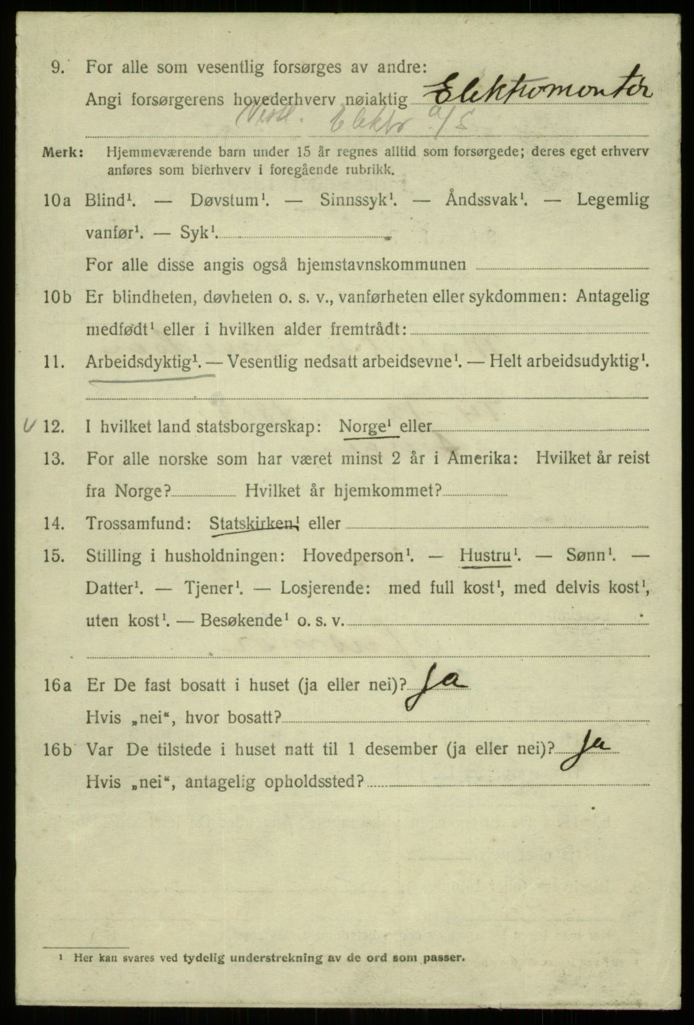 SAB, 1920 census for Bergen, 1920, p. 162244