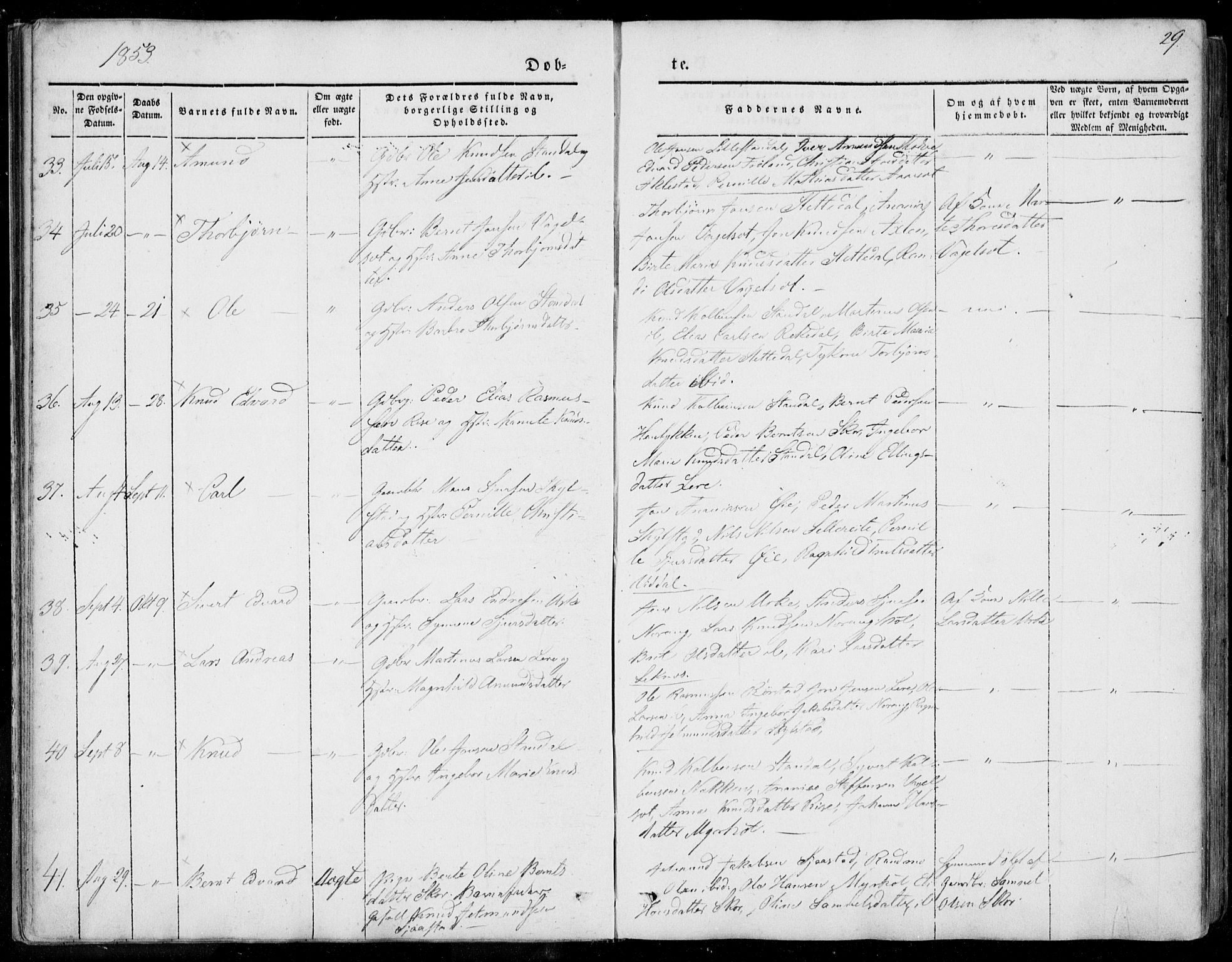 Ministerialprotokoller, klokkerbøker og fødselsregistre - Møre og Romsdal, AV/SAT-A-1454/515/L0209: Parish register (official) no. 515A05, 1847-1868, p. 29