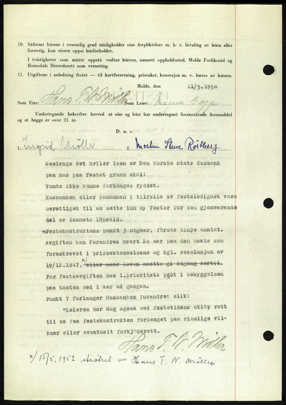 Romsdal sorenskriveri, SAT/A-4149/1/2/2C: Mortgage book no. A33, 1950-1950, Diary no: : 1710/1950