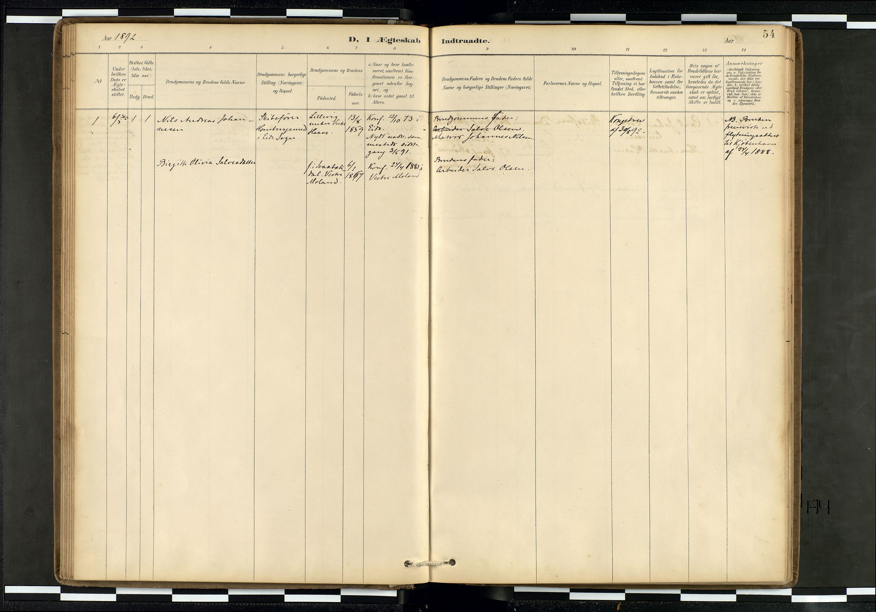 Den norske sjømannsmisjon i utlandet/Hollandske havner (Amsterdam-Rotterdam-Europort), AV/SAB-SAB/PA-0106/H/Ha/Haa/L0002: Parish register (official) no. A 2, 1887-1907, p. 53b-54a