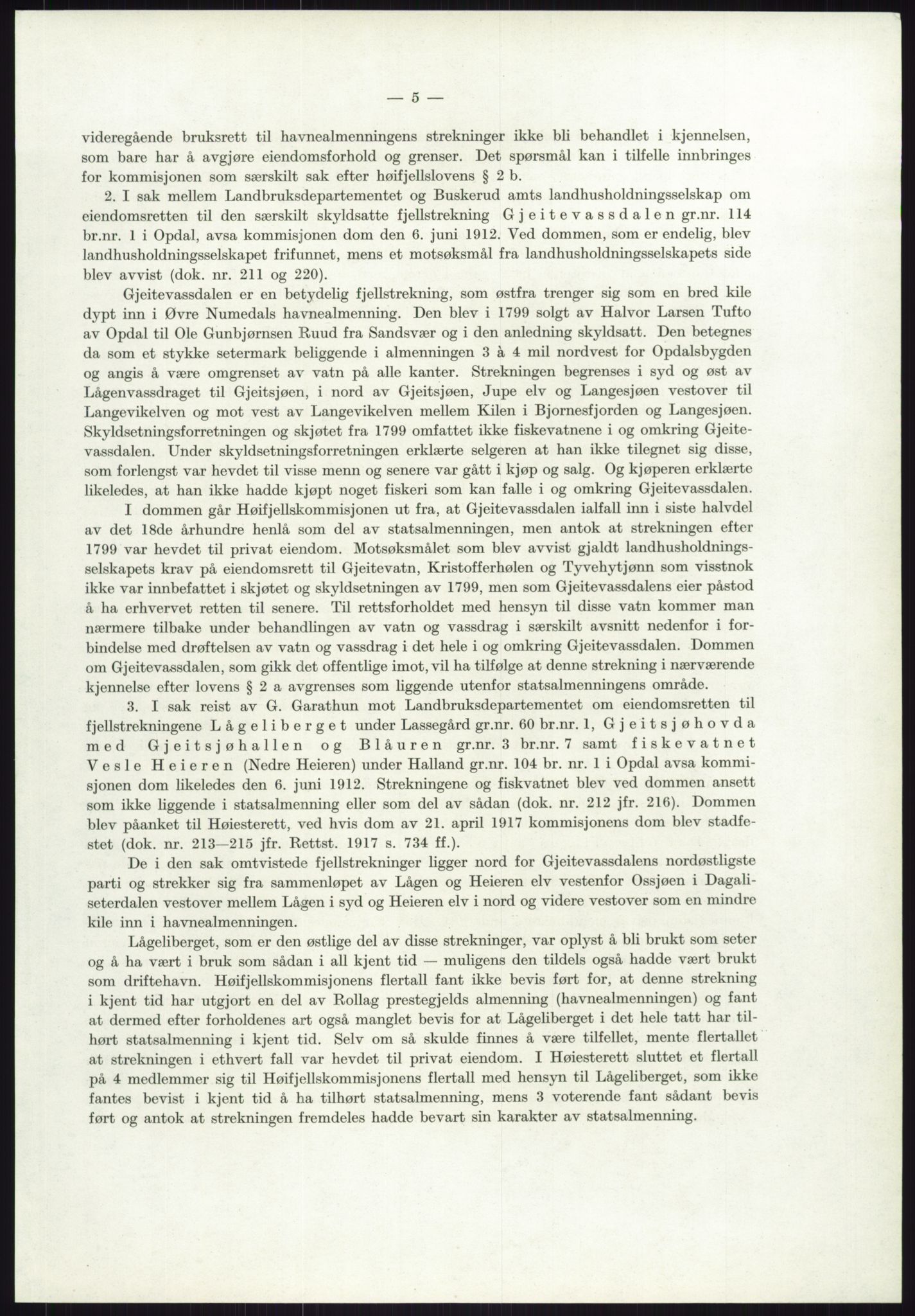 Høyfjellskommisjonen, AV/RA-S-1546/X/Xa/L0001: Nr. 1-33, 1909-1953, p. 987