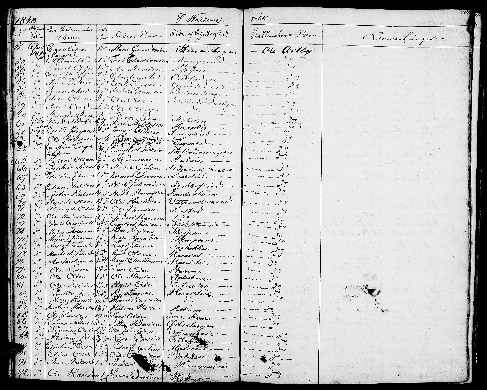 Romedal prestekontor, AV/SAH-PREST-004/K/L0003: Parish register (official) no. 3, 1829-1846, p. 360