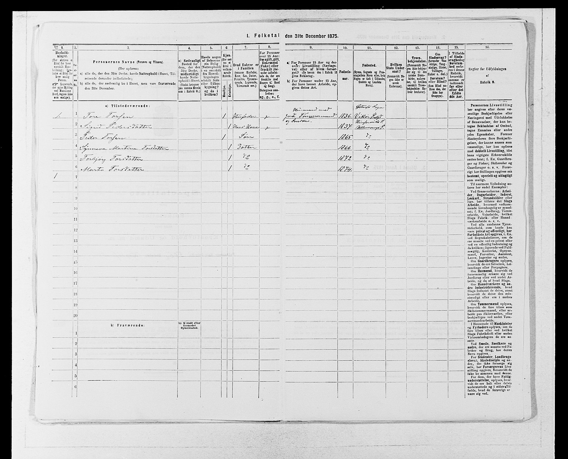 SAB, 1875 census for 1230P Ullensvang, 1875, p. 1224