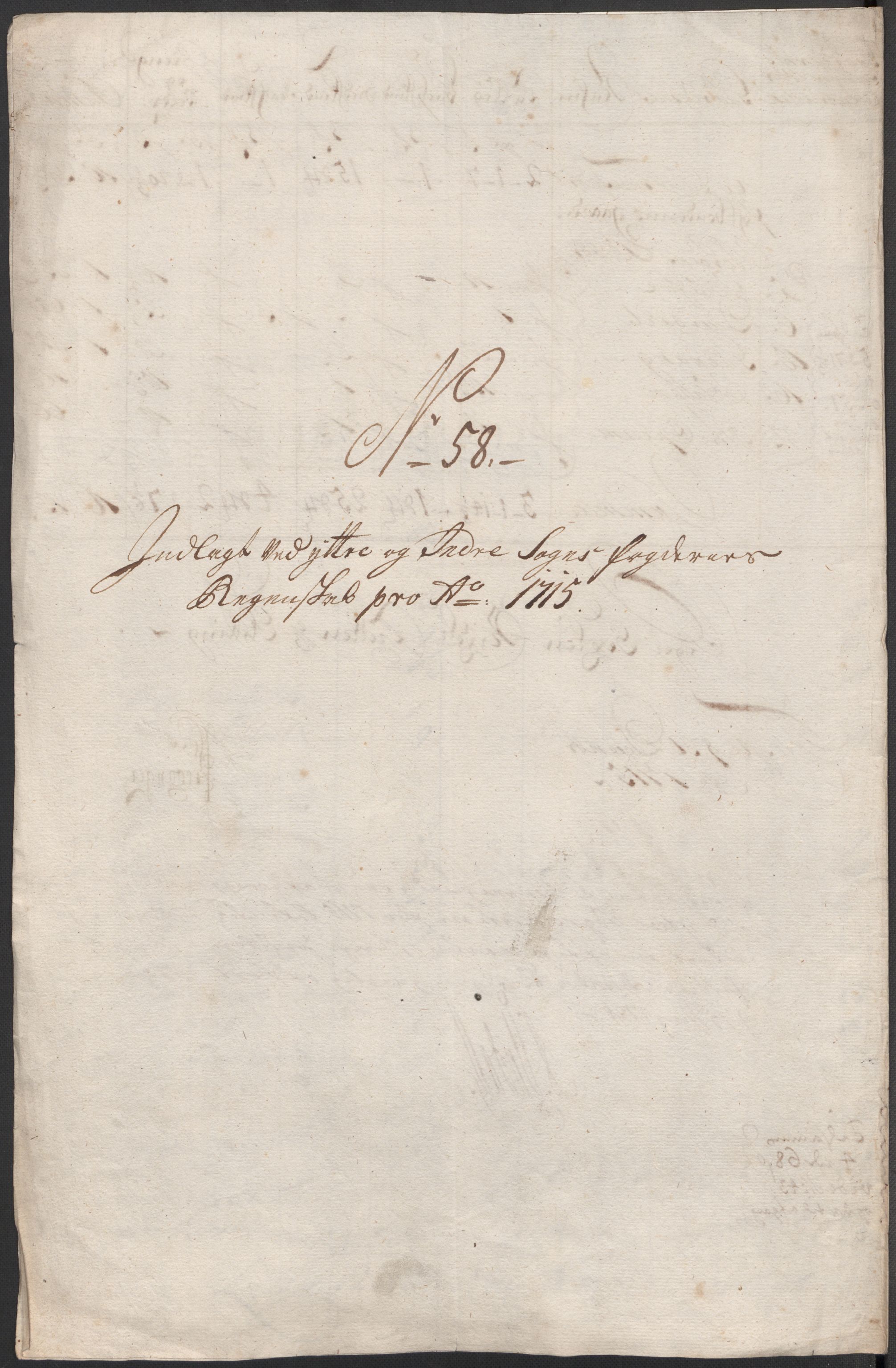 Rentekammeret inntil 1814, Reviderte regnskaper, Fogderegnskap, RA/EA-4092/R52/L3320: Fogderegnskap Sogn, 1715-1716, p. 276