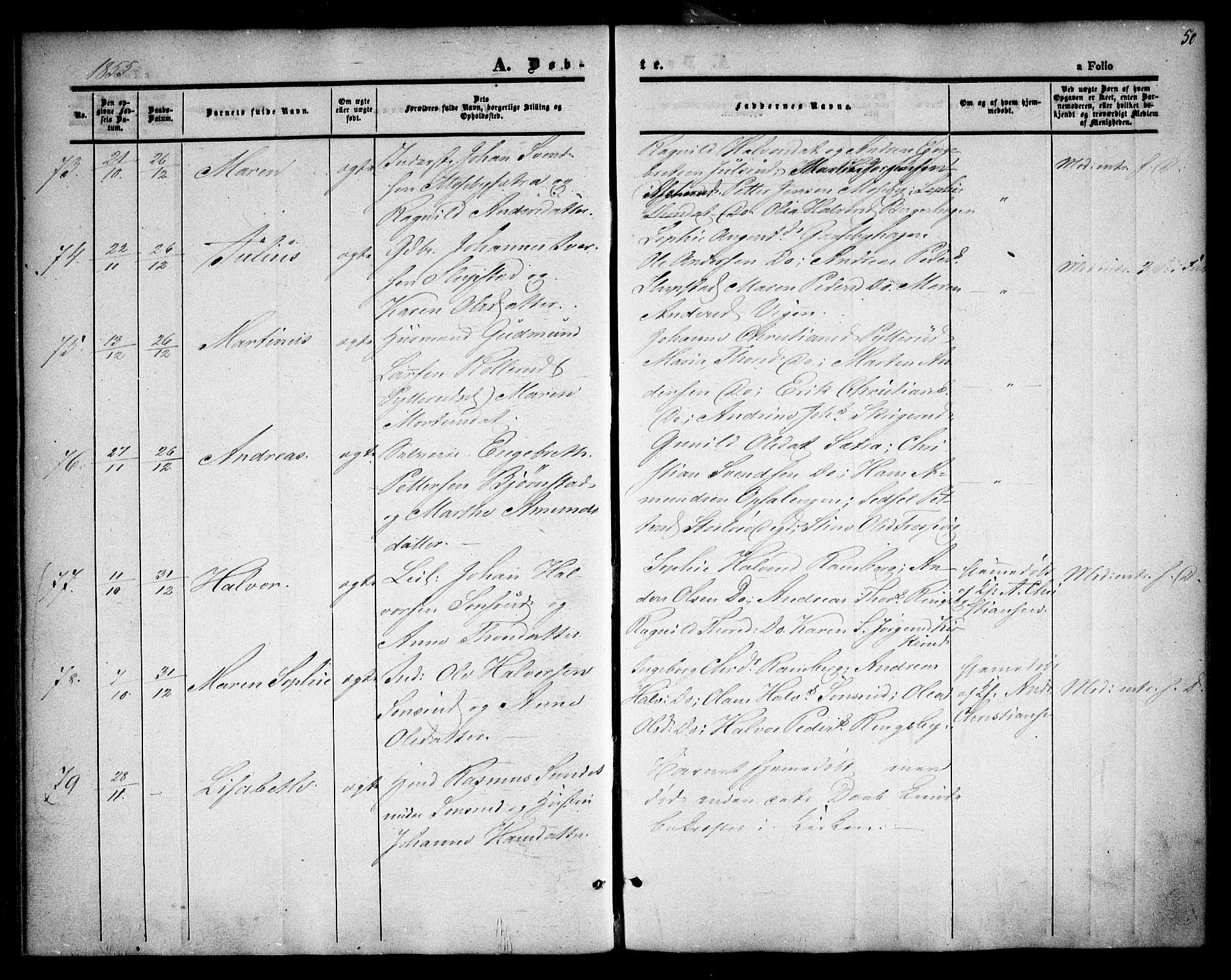 Rødenes prestekontor Kirkebøker, AV/SAO-A-2005/F/Fa/L0006: Parish register (official) no. I 6, 1850-1859, p. 50