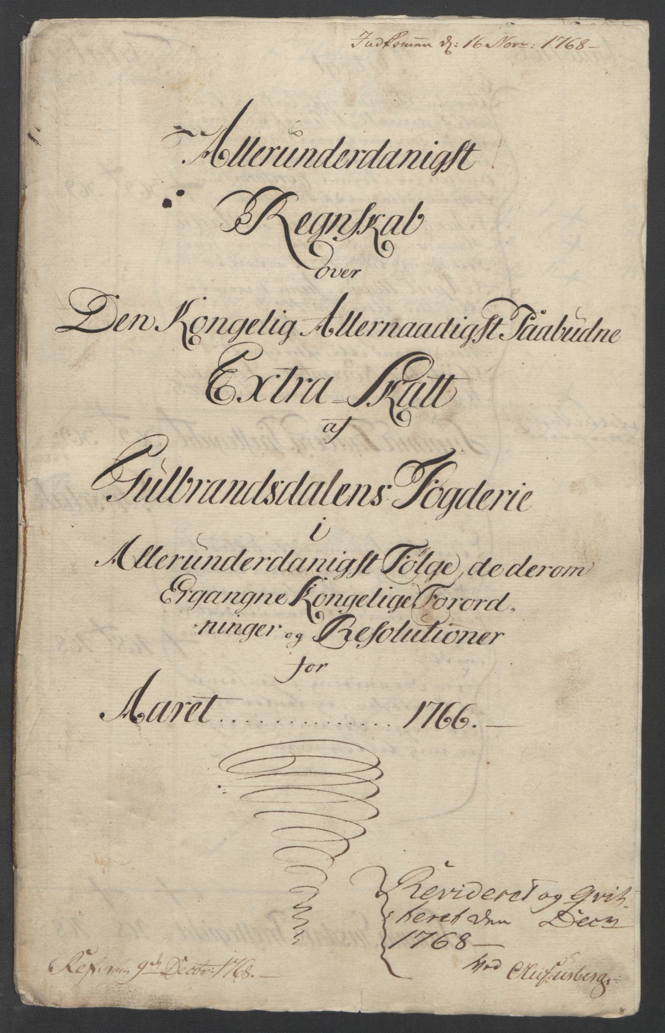 Rentekammeret inntil 1814, Reviderte regnskaper, Fogderegnskap, RA/EA-4092/R17/L1266: Ekstraskatten Gudbrandsdal, 1762-1766, p. 530