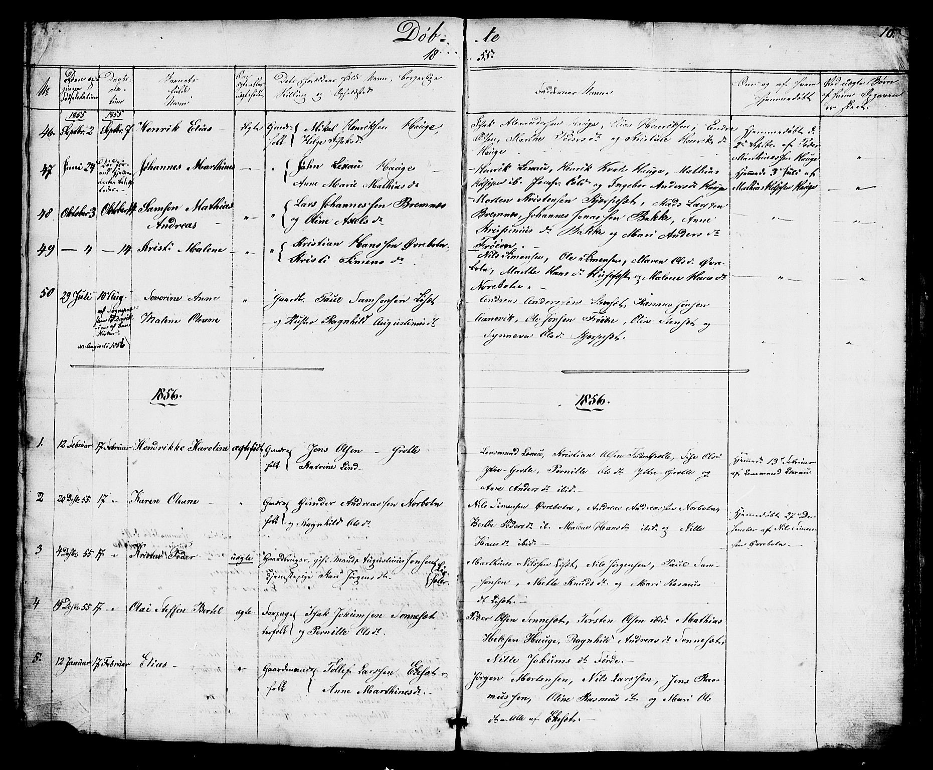 Bremanger sokneprestembete, SAB/A-82201/H/Hab/Haba/L0001: Parish register (copy) no. A 1, 1853-1865, p. 10