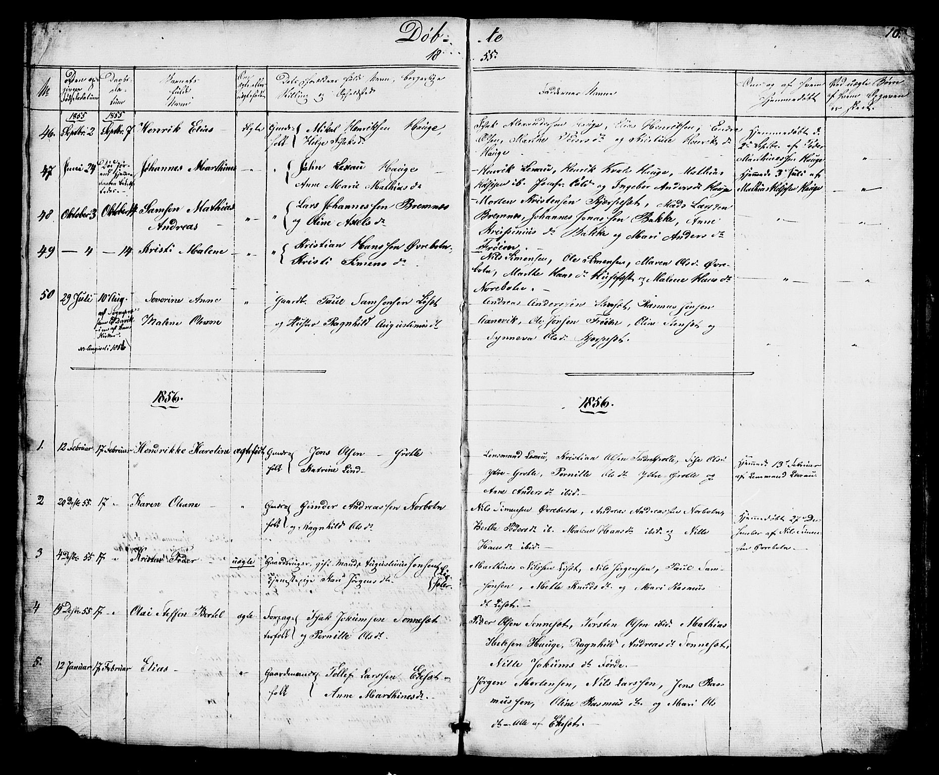 Bremanger sokneprestembete, AV/SAB-A-82201/H/Hab/Haba/L0001: Parish register (copy) no. A 1, 1853-1865, p. 10