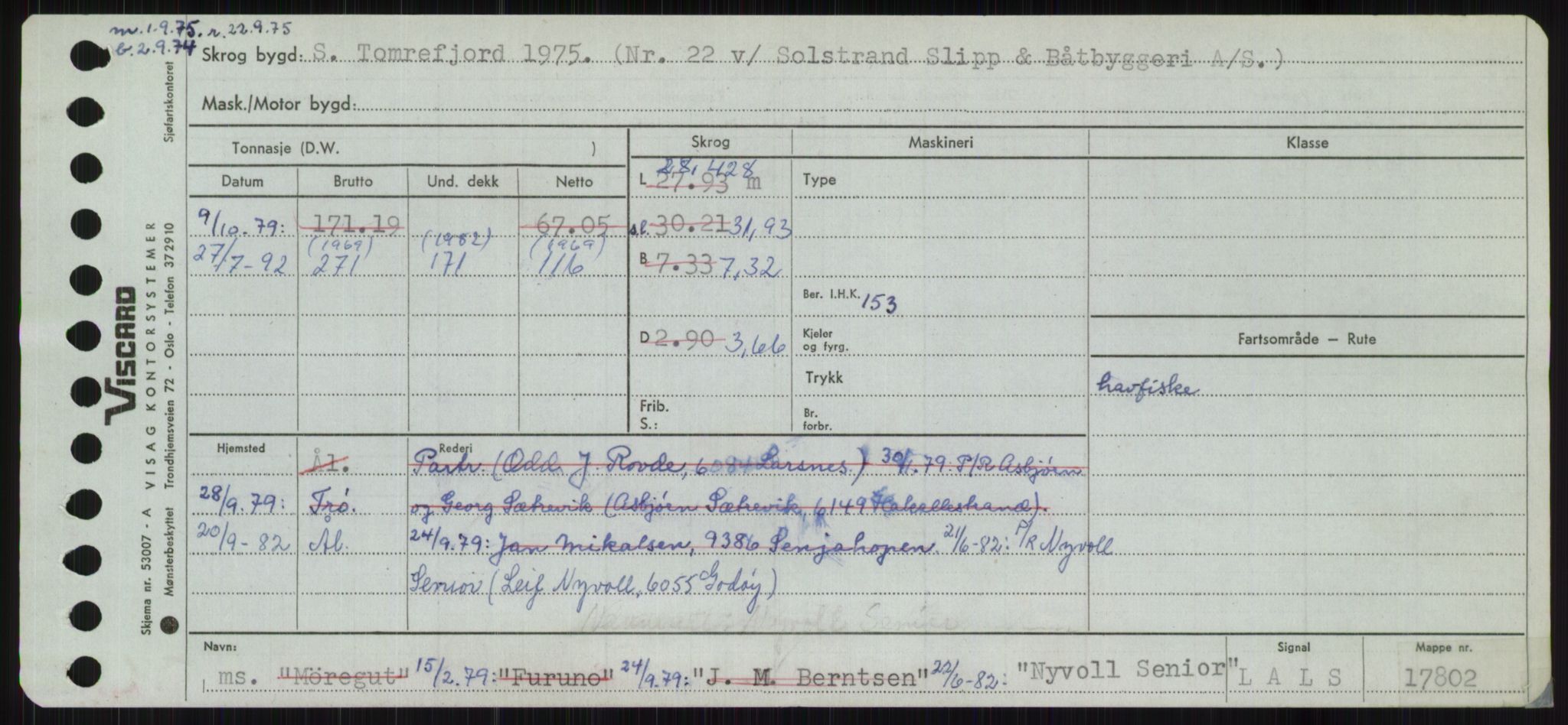 Sjøfartsdirektoratet med forløpere, Skipsmålingen, AV/RA-S-1627/H/Ha/L0004/0001: Fartøy, Mas-R / Fartøy, Mas-Odd, p. 941