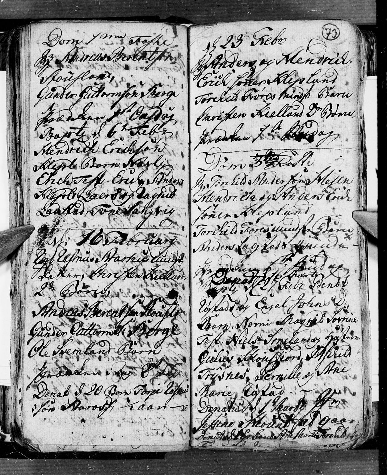 Søgne sokneprestkontor, AV/SAK-1111-0037/F/Fb/Fbb/L0001: Parish register (copy) no. B 1, 1779-1802, p. 73