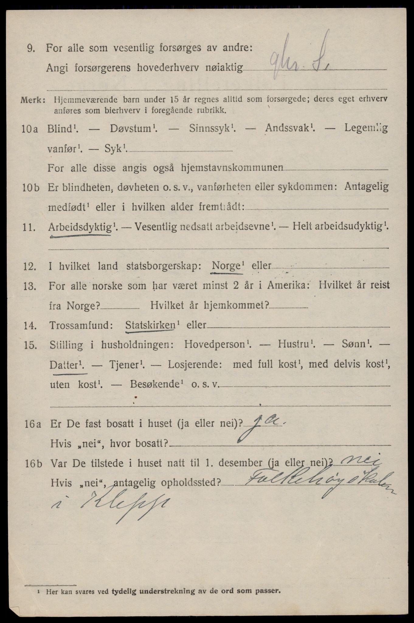 SAST, 1920 census for Høyland, 1920, p. 8663